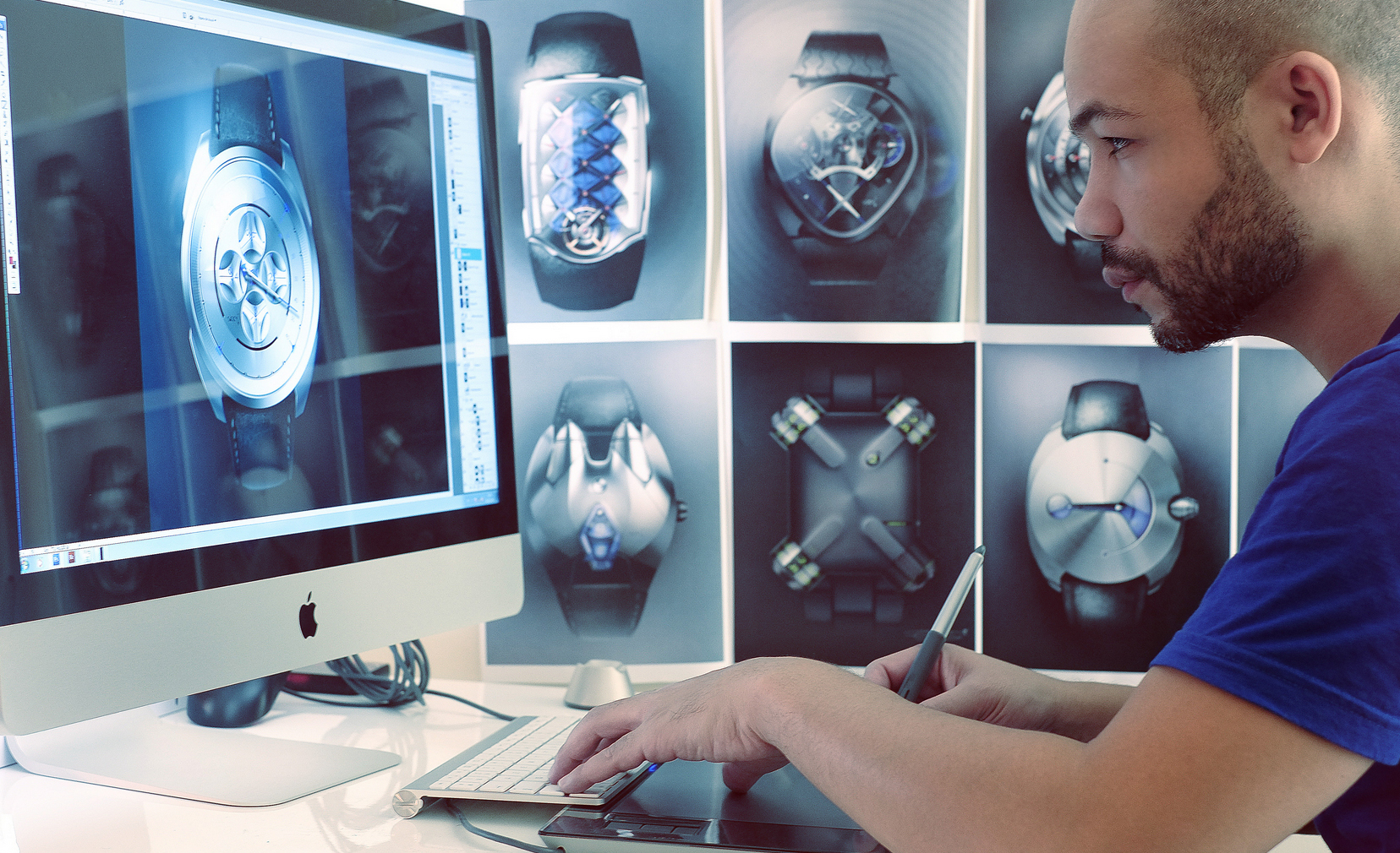 Wrist watch，Hand drawn，ps，Ubee ，conceptual design，design sketch，Sense of future，