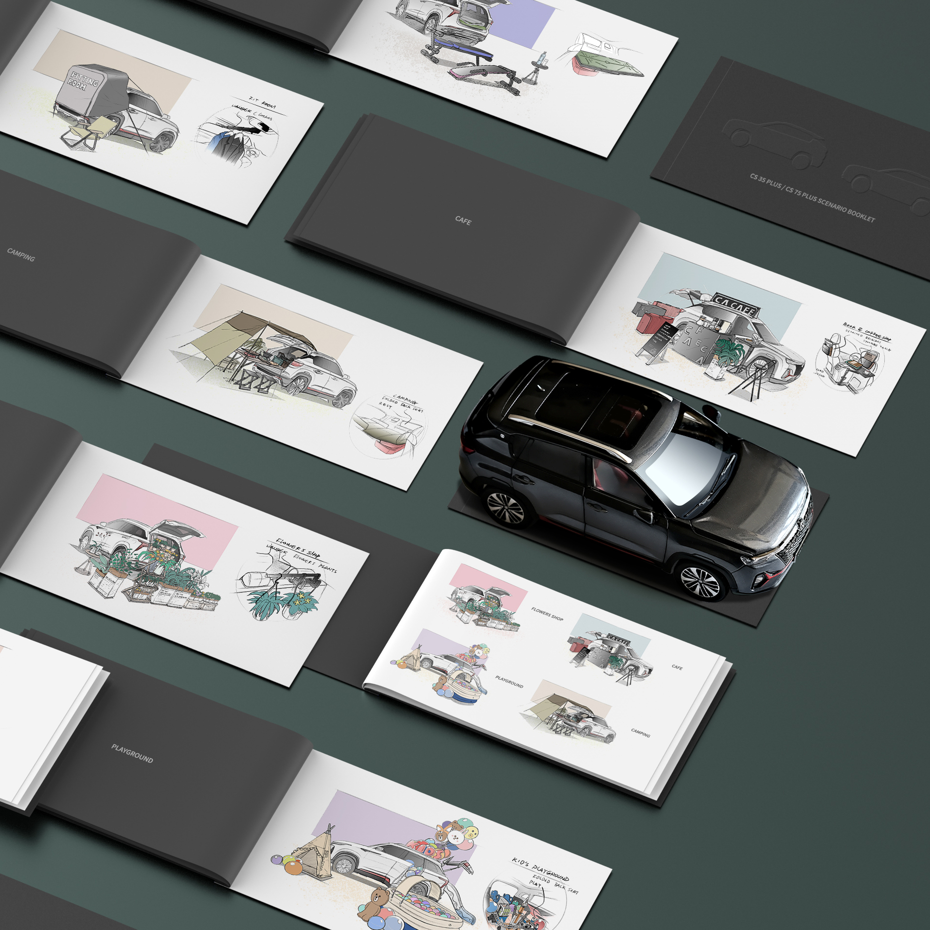 automobile，Hand drawn，The brochure，