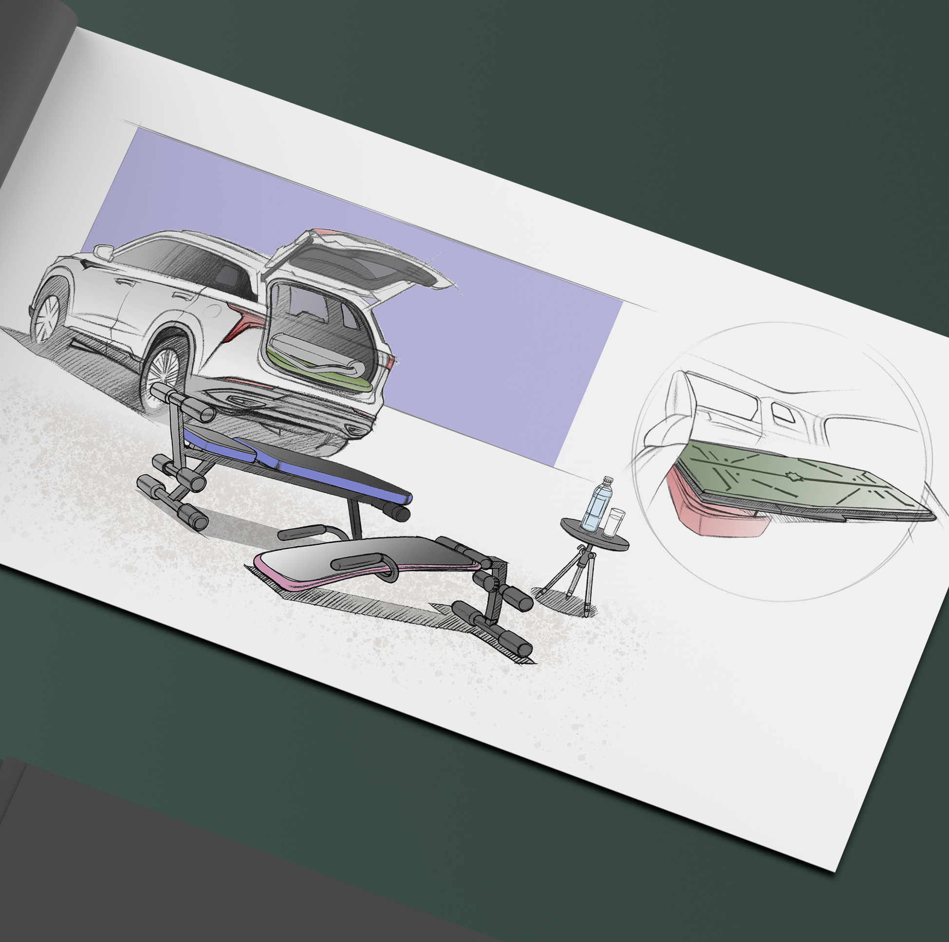 automobile，Hand drawn，The brochure，