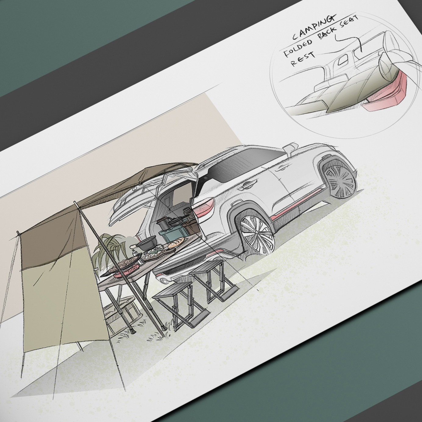 automobile，Hand drawn，The brochure，