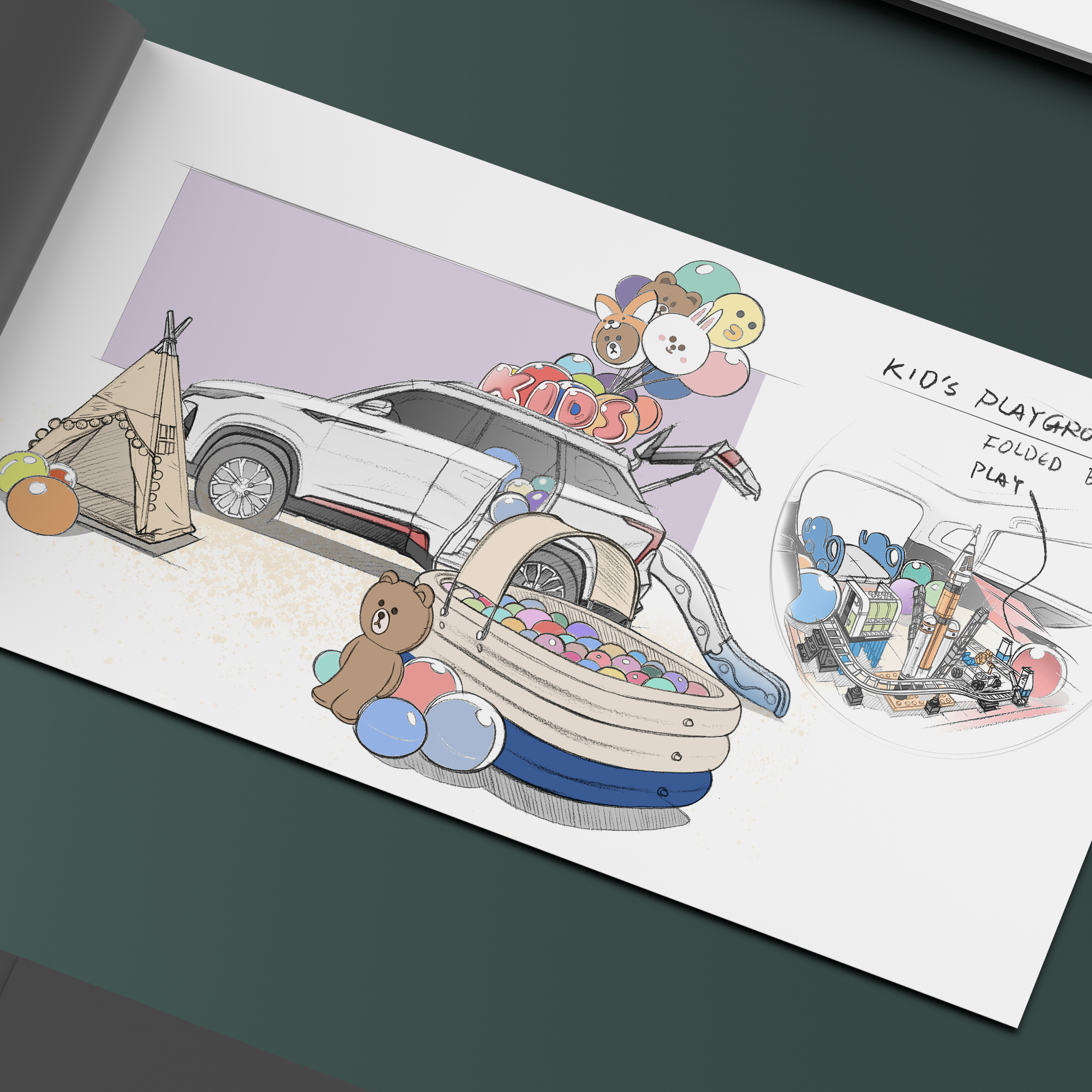 automobile，Hand drawn，The brochure，