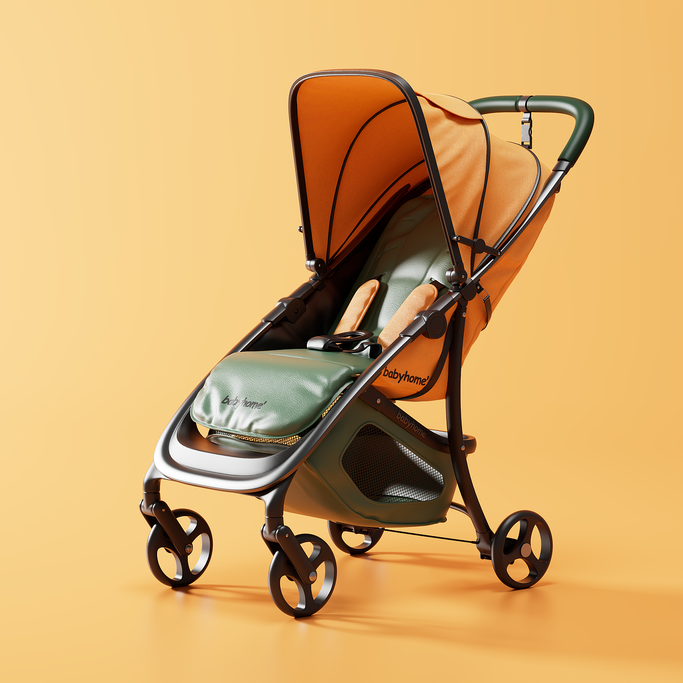 baby carriage，red shift，Redshift，Render，