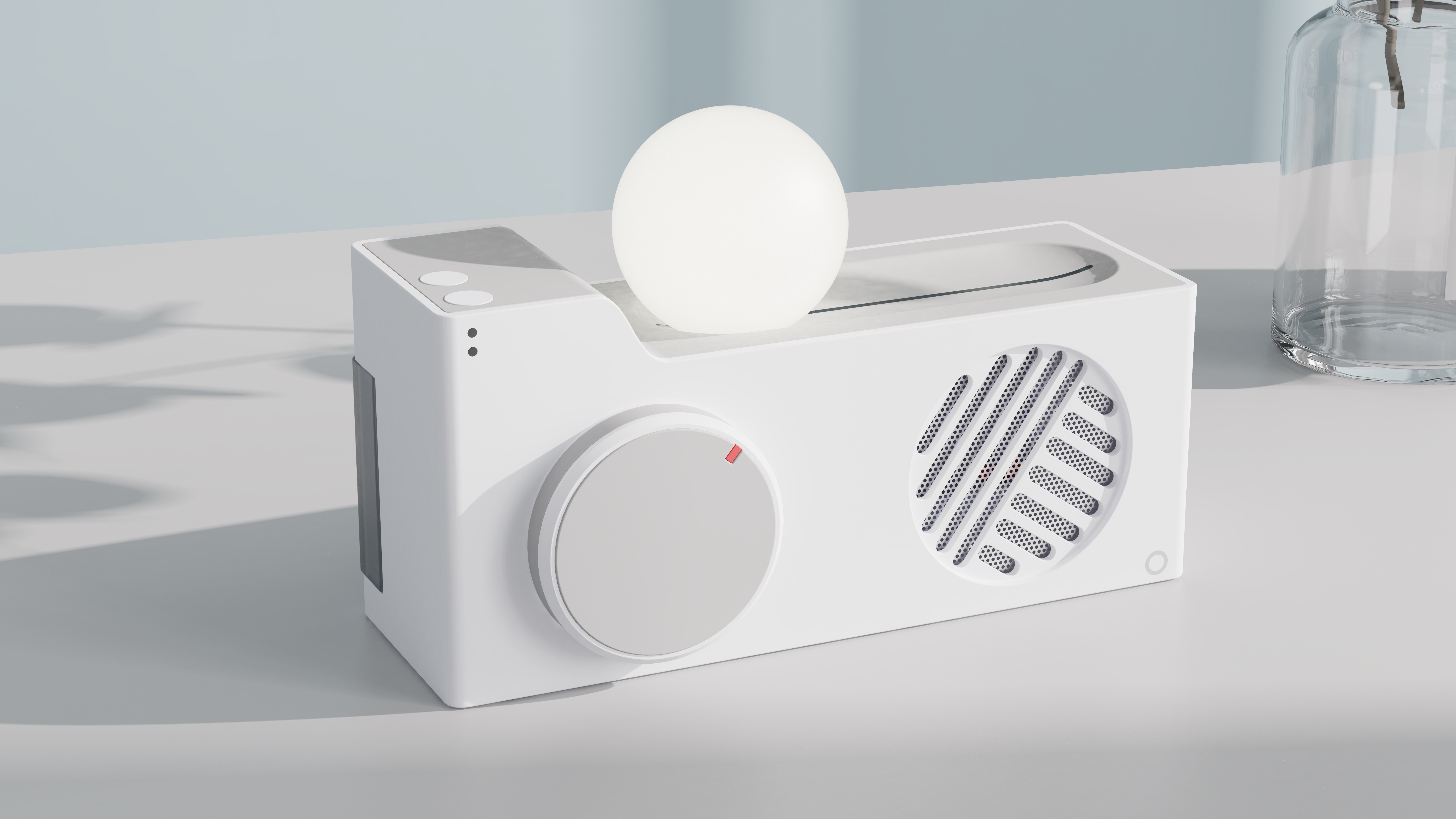 Desktop products，industrial design，Happiness，Simplicity，slide，sound，Desk lamp，