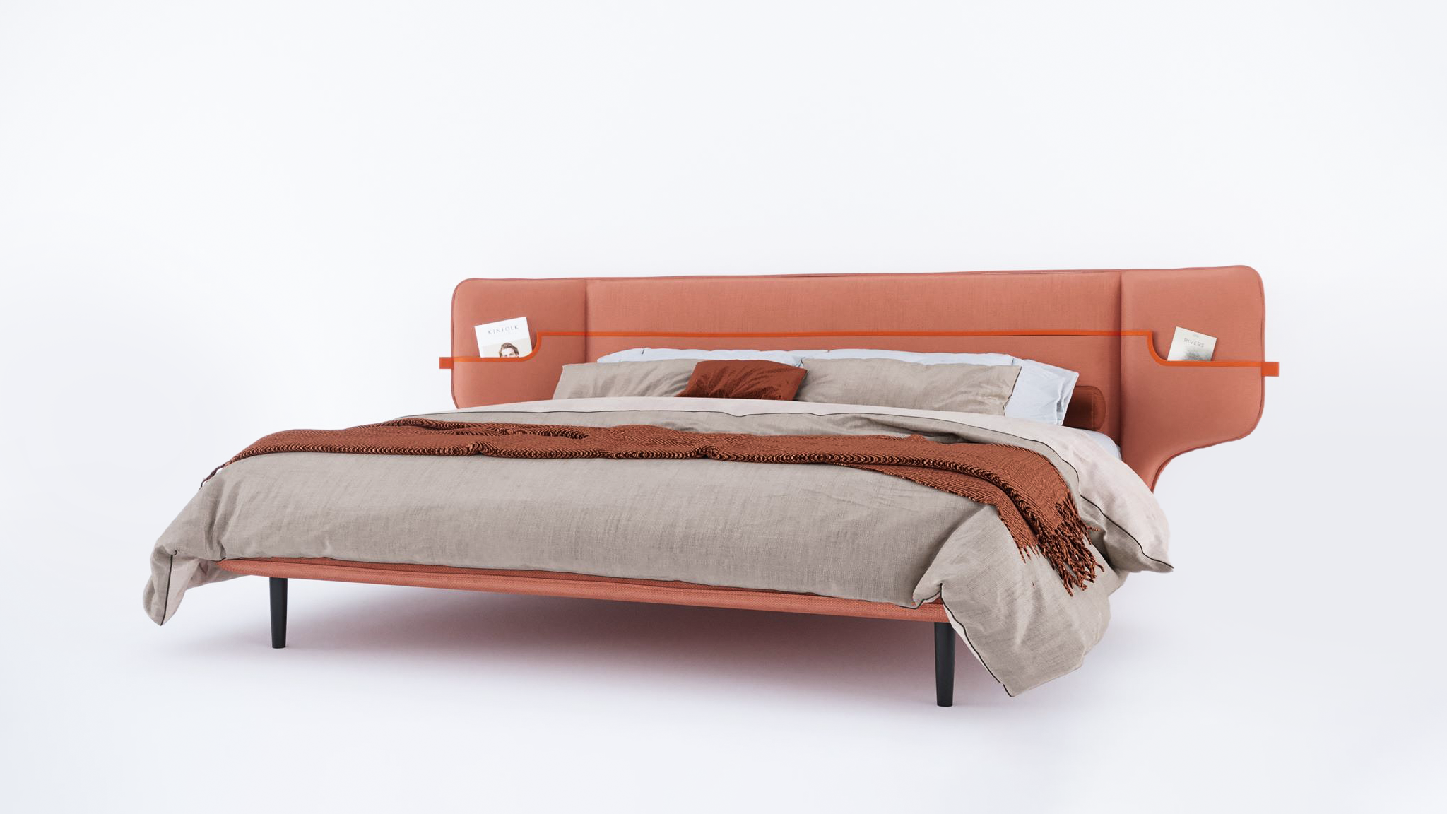 furniture，Bed，interior space ，Designer furniture，Original design，furniture design ，Soft bag bed，Modern minimalism，