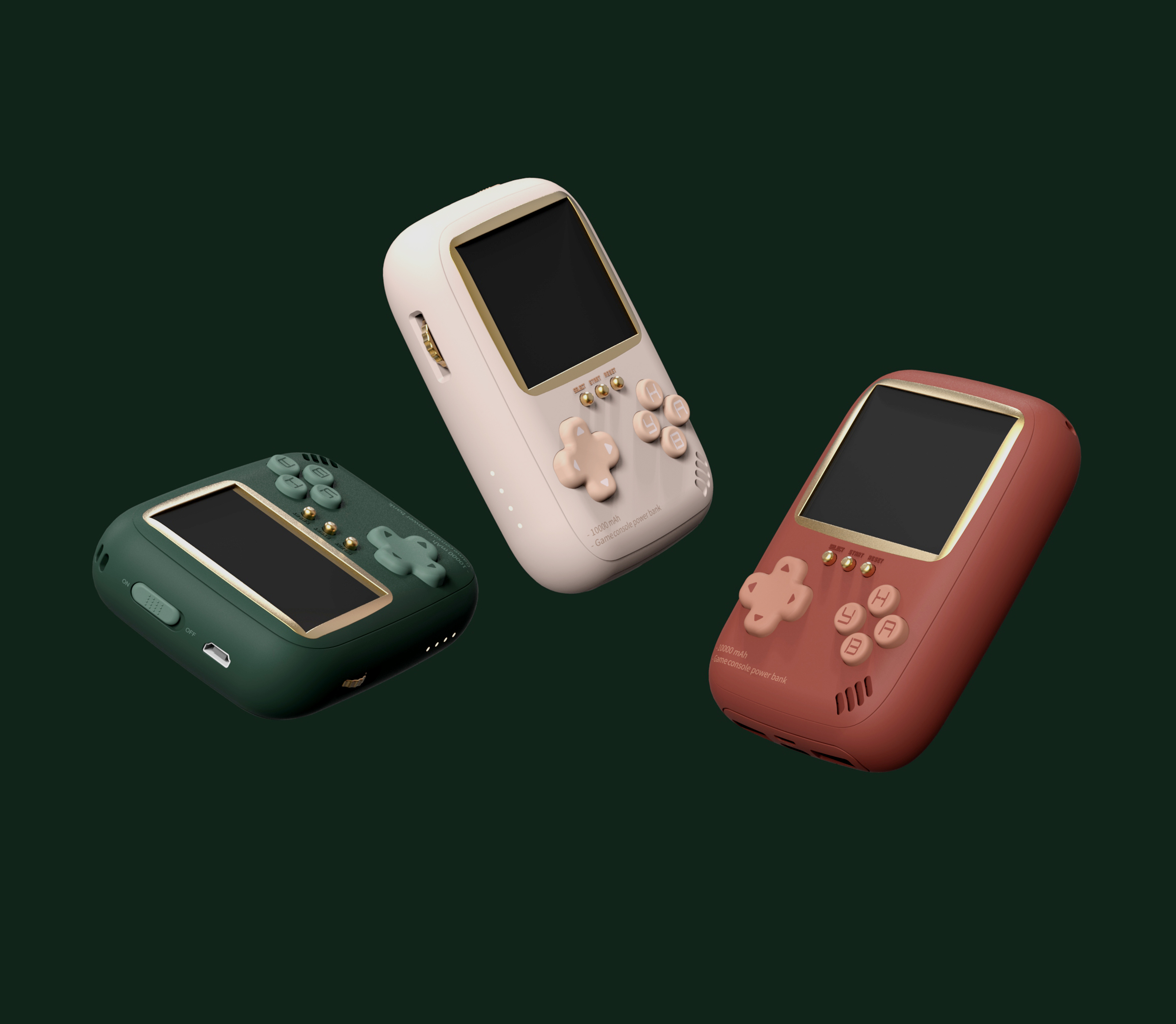 product design，portable battery，Handheld game console，Retro Design ，
