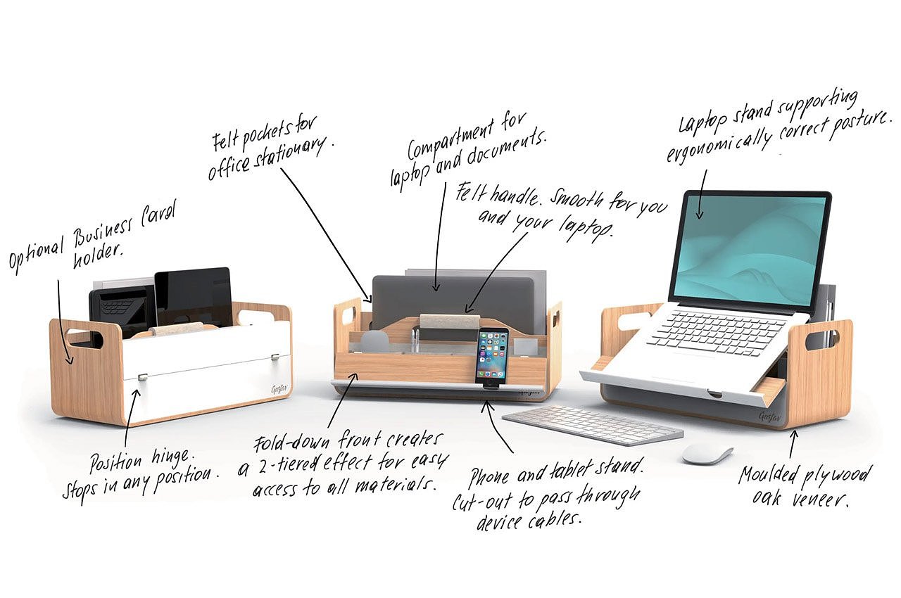 Table，Desk box，Mobile desk box，Design，design，to work in an office，