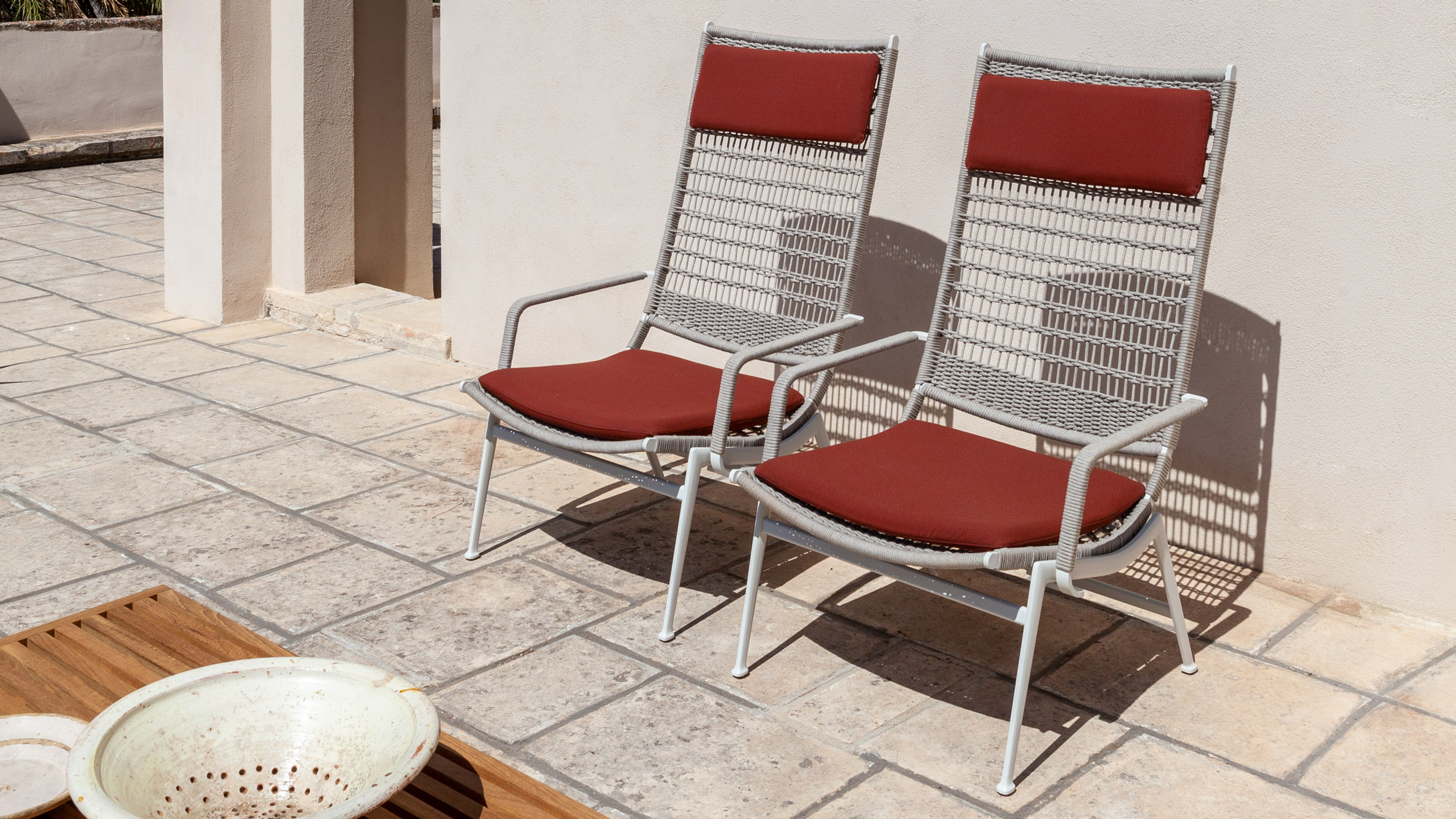 chair，outdoors，Design，High Armrest，weave，