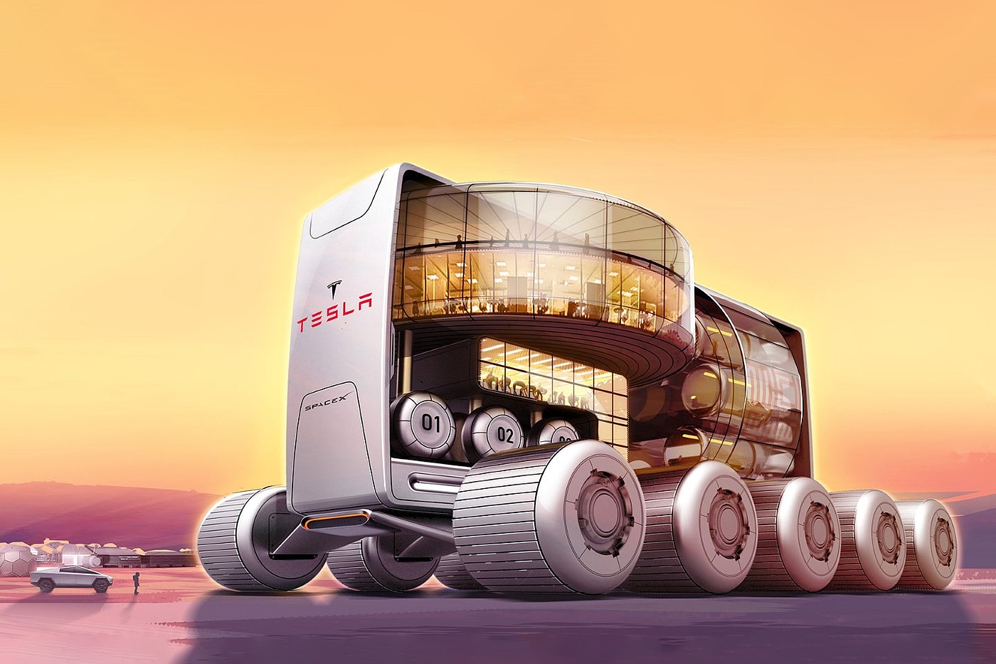vehicle，Tesla，hotel，originality，