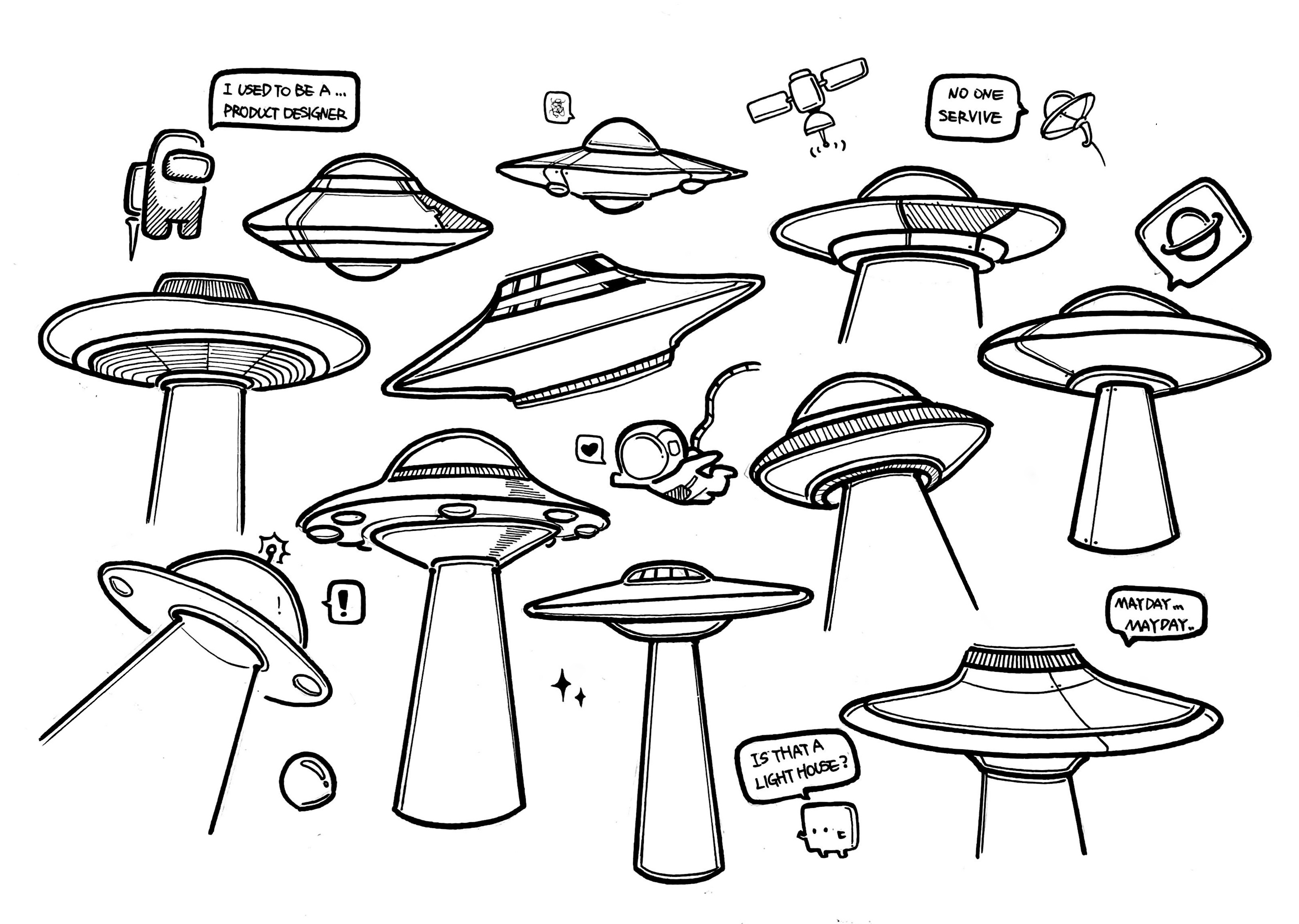 lamp，Floor lamp，airship，science fiction，science and technology，lighting，Atmosphere lamp，