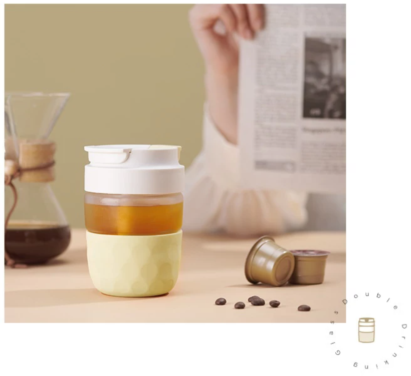 Soft double drinking cup，