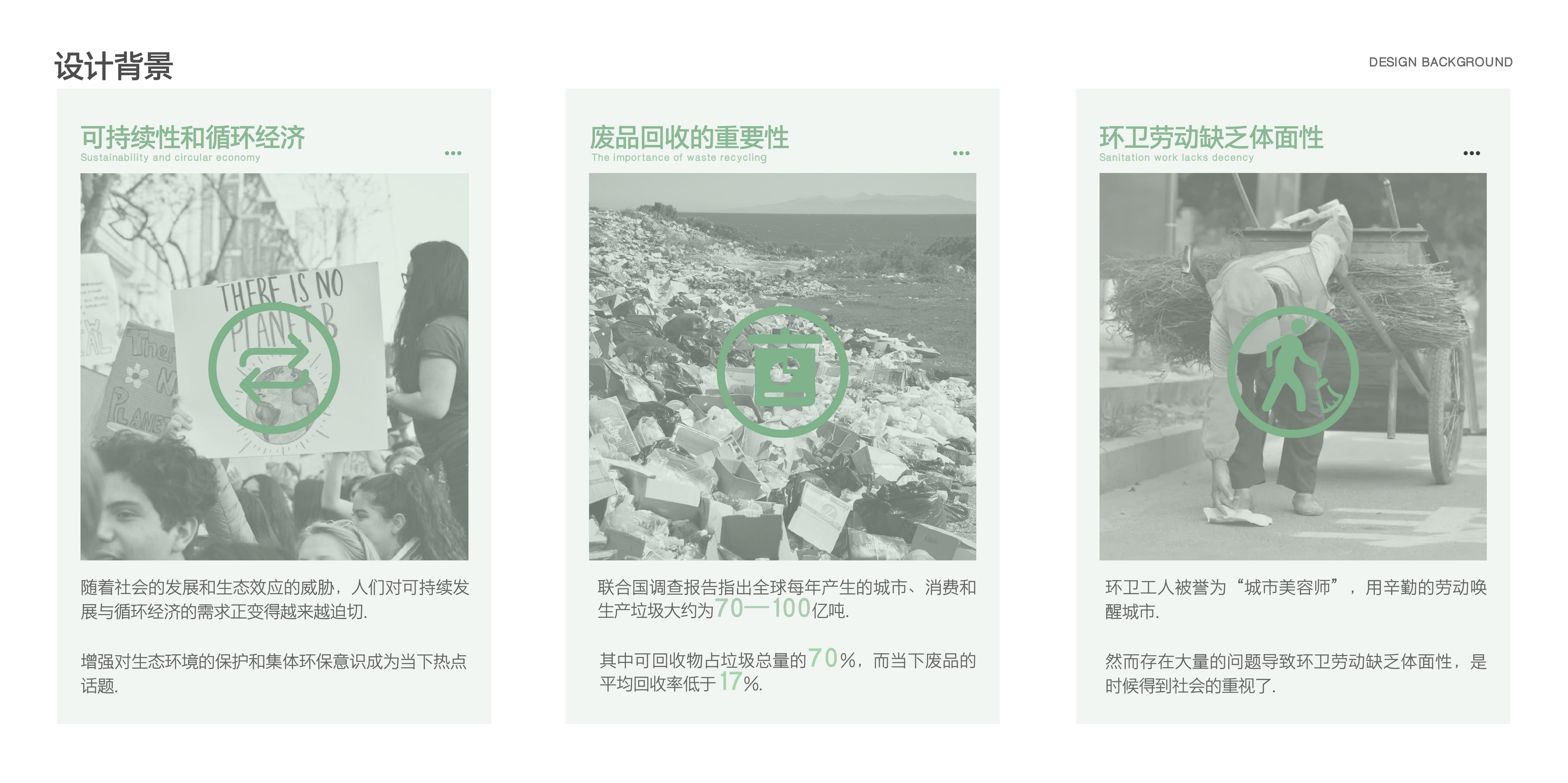 Sustainable development，environmental protection，Sanitation tools，Waste recycling model，User Research，Service design，Graduation project，Product-service system，