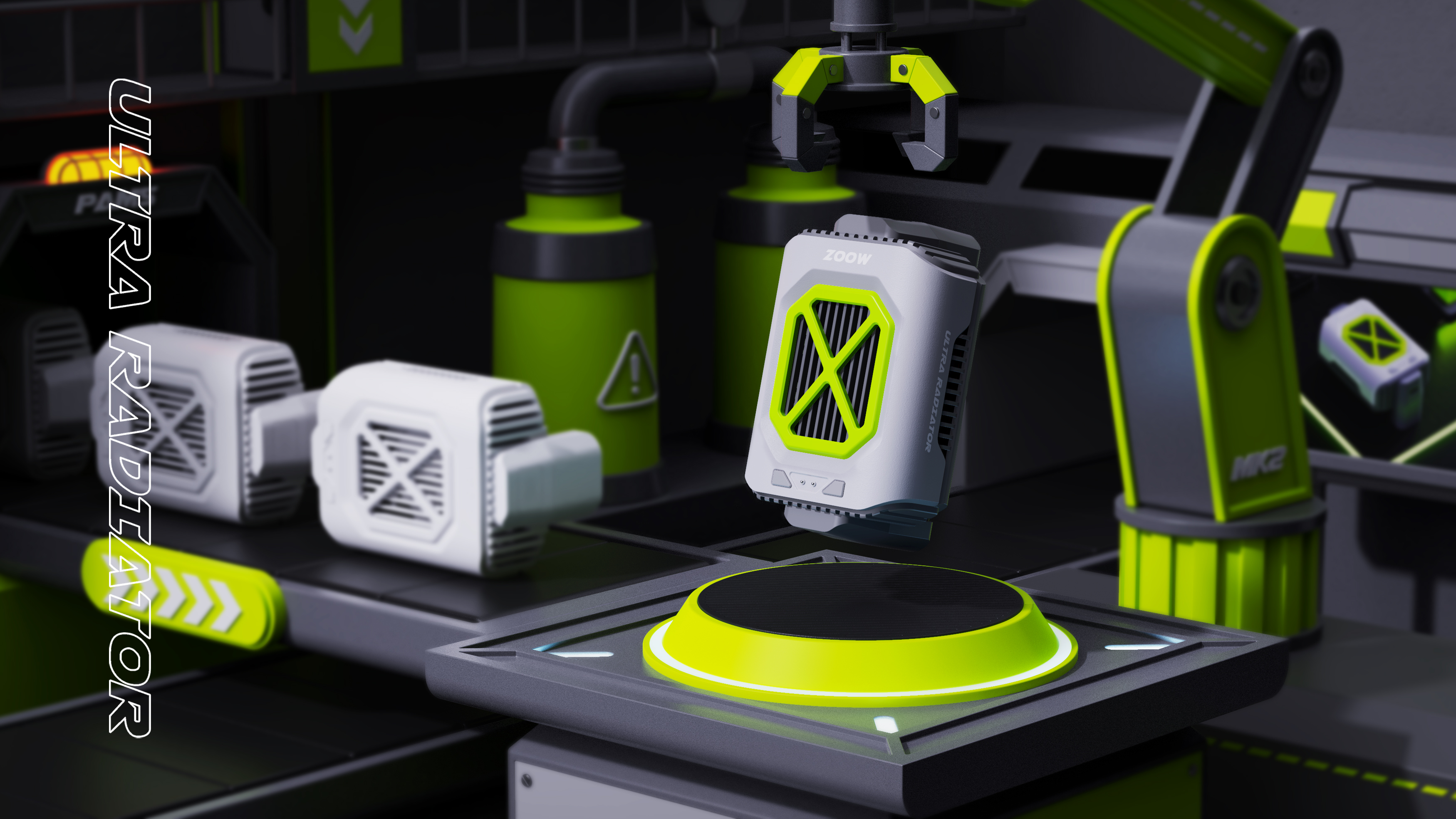 Mobile Accessories，Cool tide，Mecha，dissipate heat，Sense of science and technology，