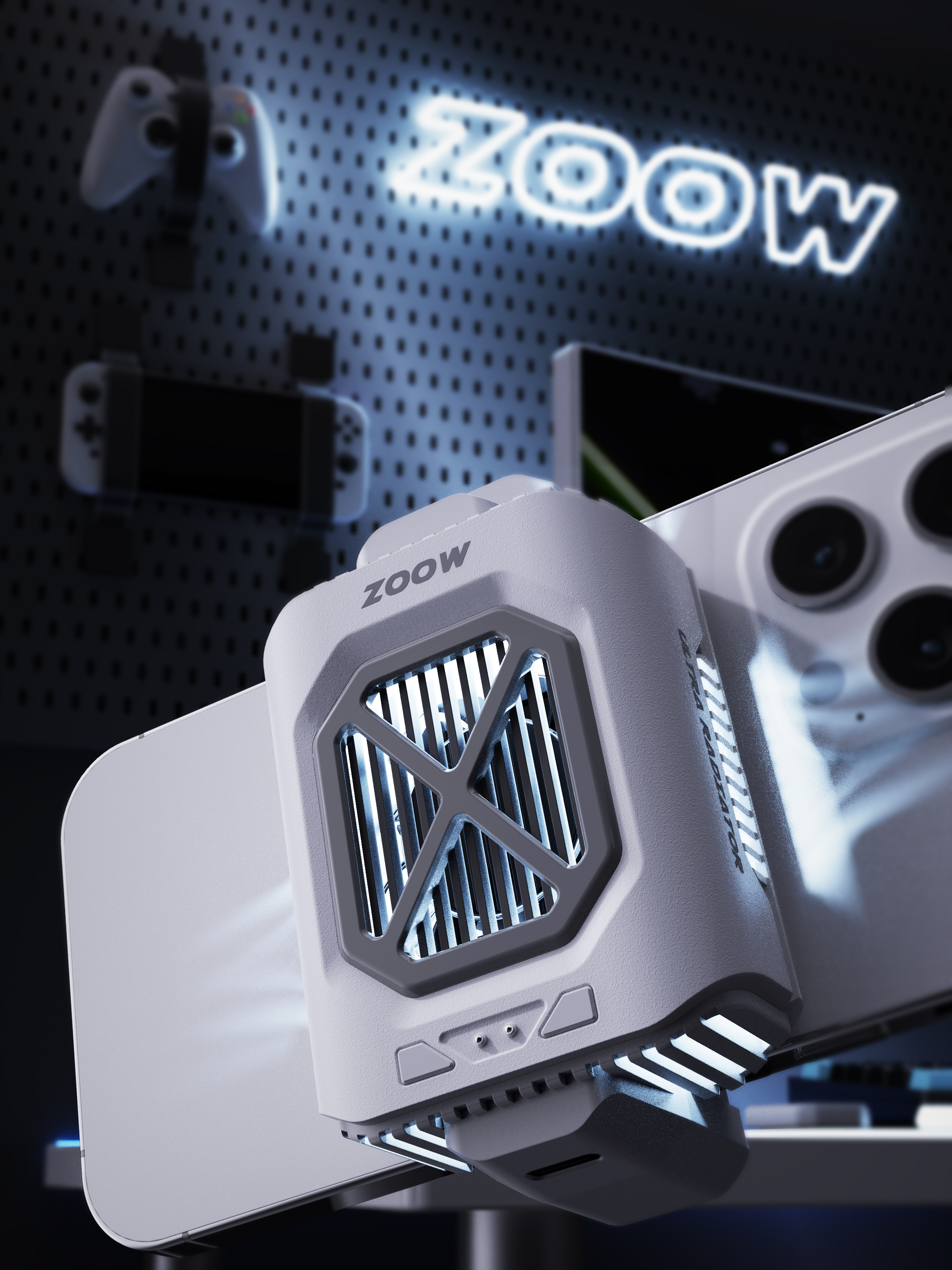 Mobile Accessories，Cool tide，Mecha，dissipate heat，Sense of science and technology，