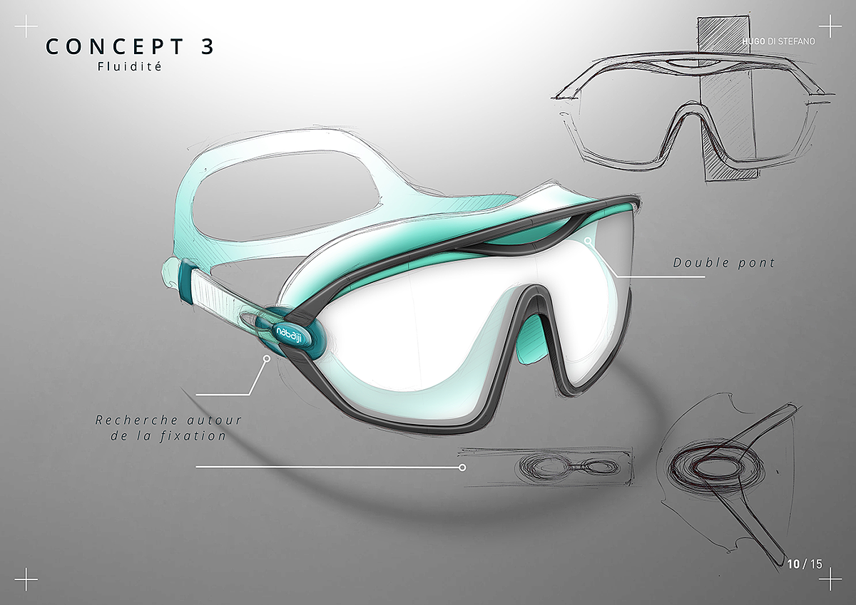 NABAIJI，Swimming goggles，conceptual design，product design，