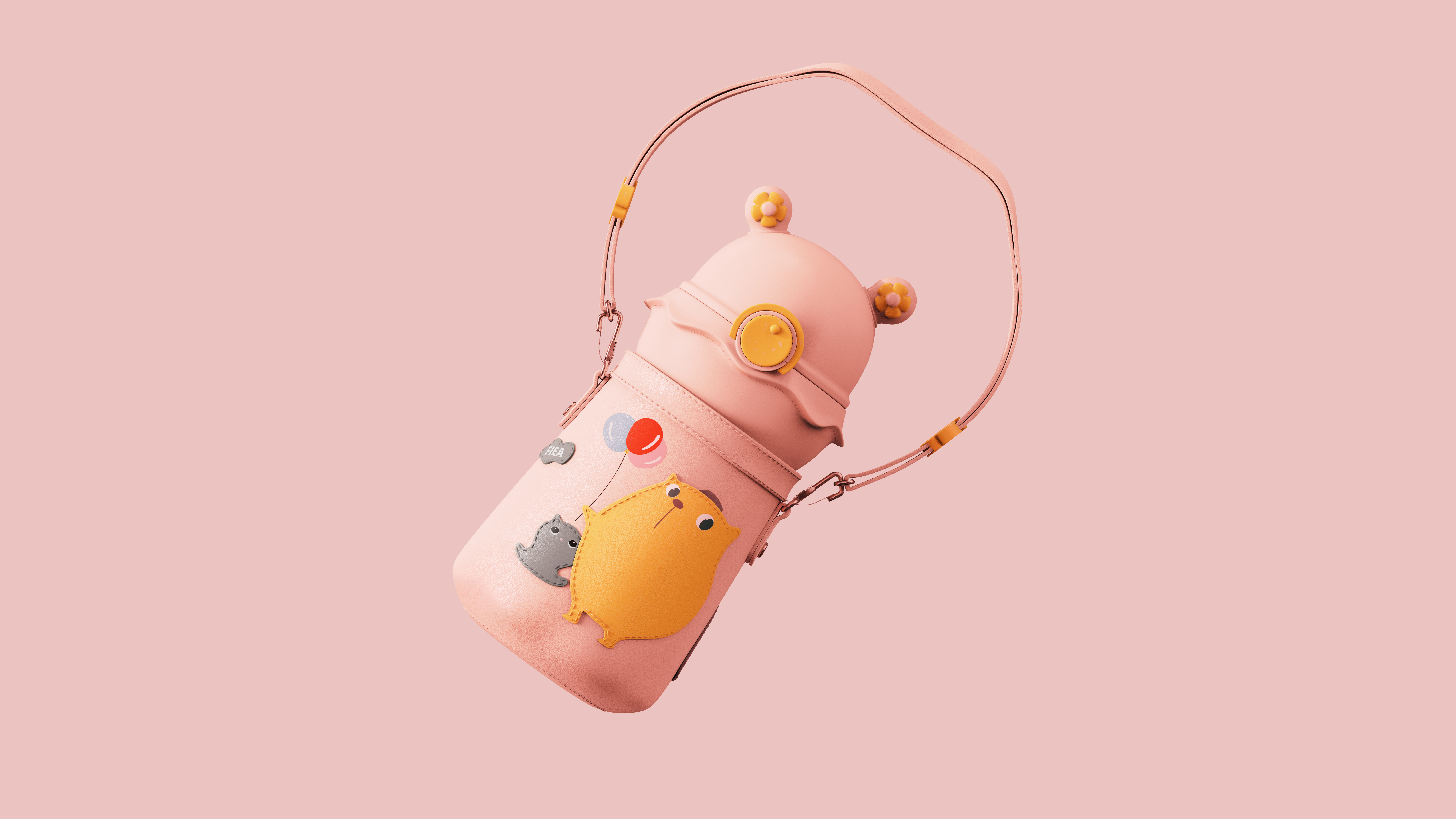 children，vacuum cup，Children's thermos cup，Women's mug，glass，lovely，Water cup，Little fisherman，