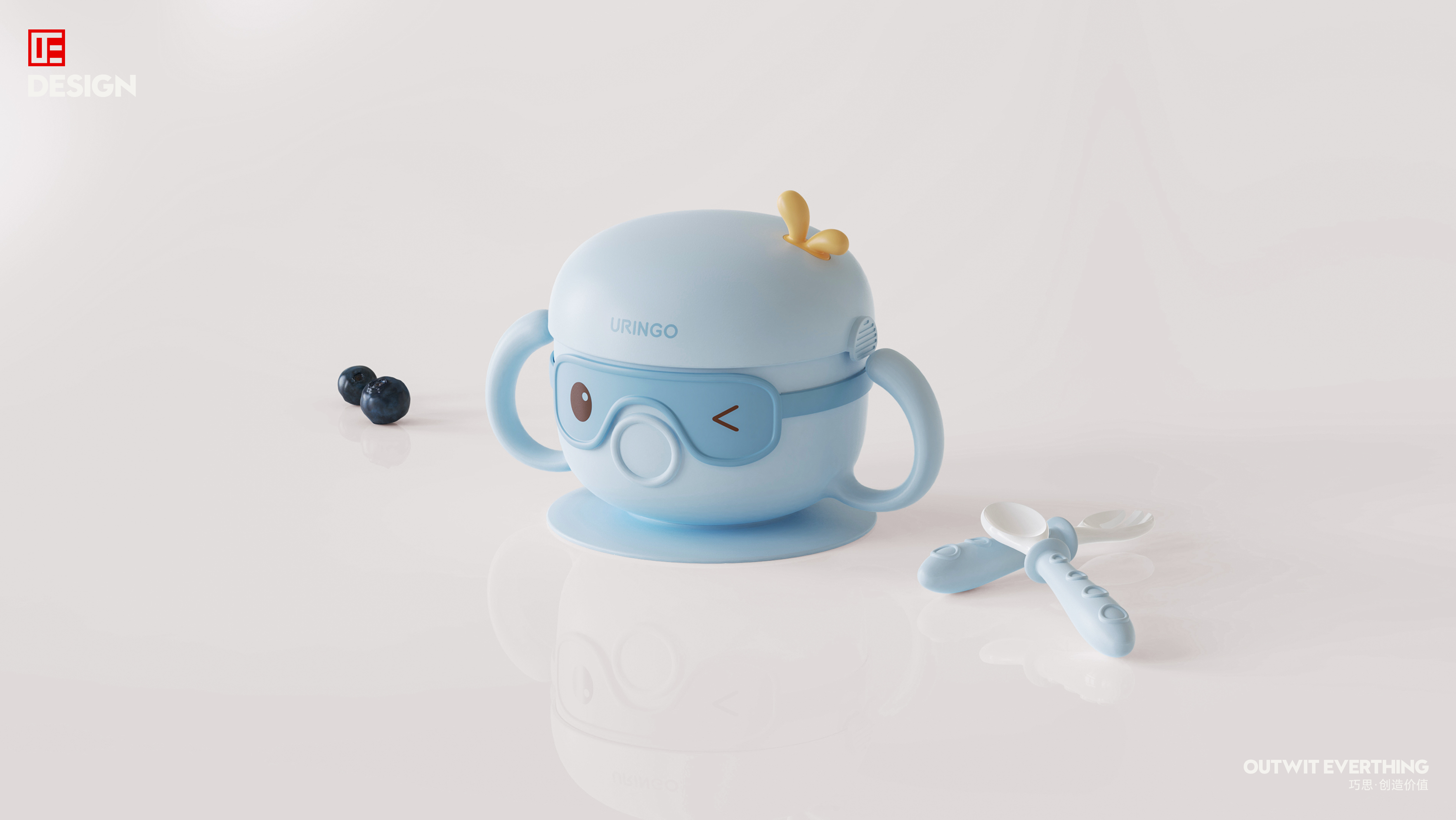 industrial design，Children's products，Heat preservation bowl，Thermostatic bowl，Macro wing design，Cooling bowl，Children's products，