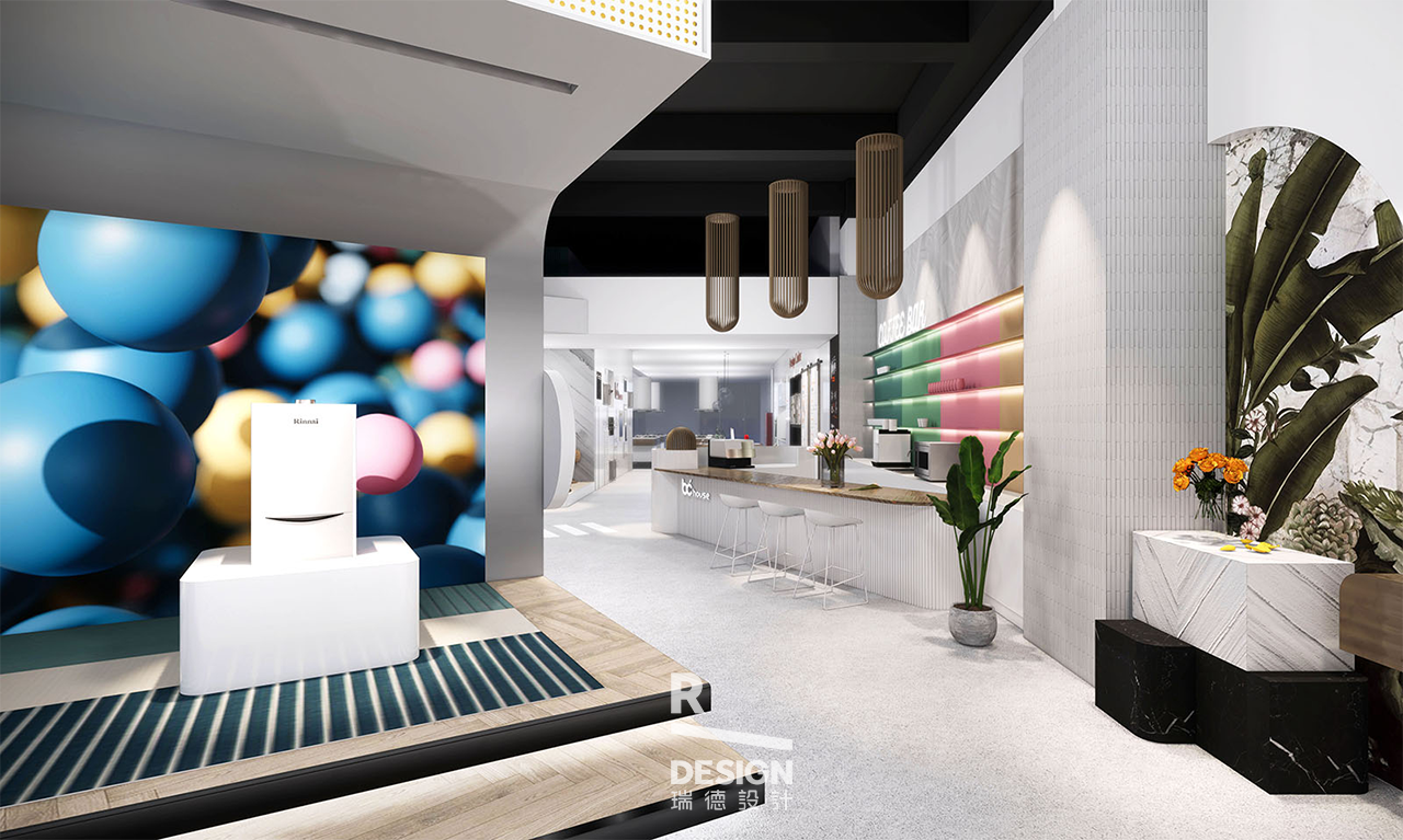 Red design，space design ，Green orange，New retail，Experience Center，