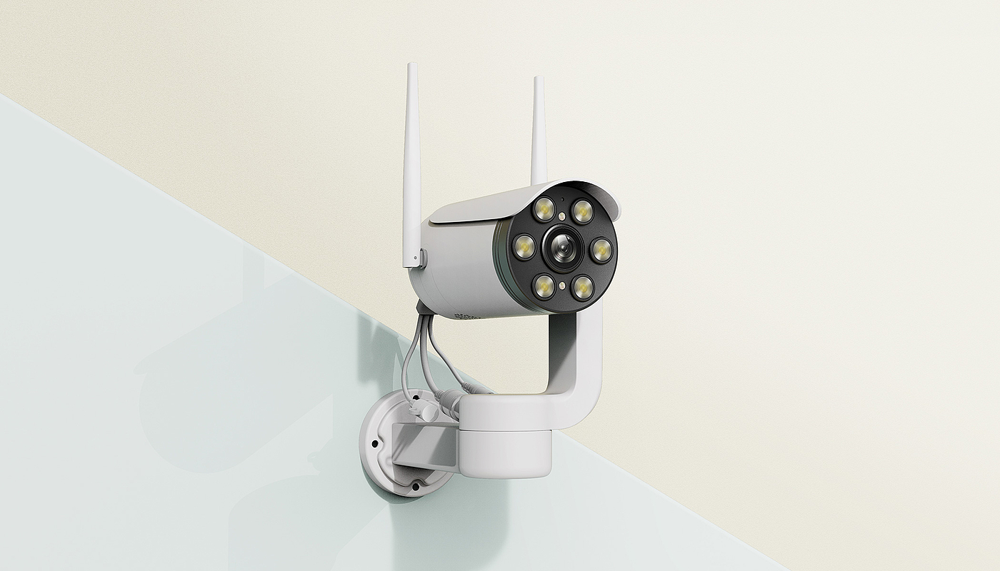 Guns，Monitor，Infrared monitoring，Appearance design，Structural design，camera，Intelligent Security Design，