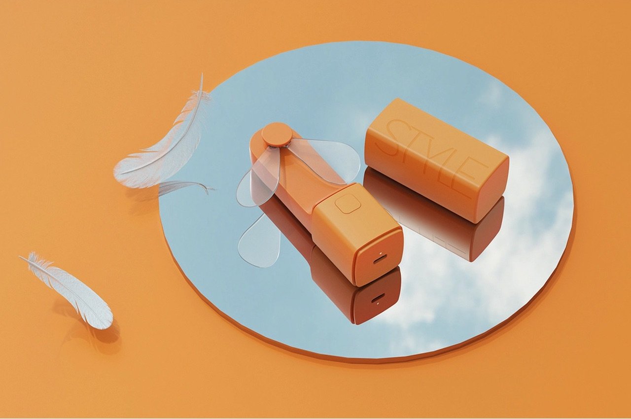 Fan，Portable，Lipstick appearance，Design，