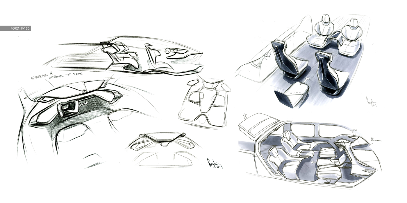 Reprint，automobile，Interior，Ford，