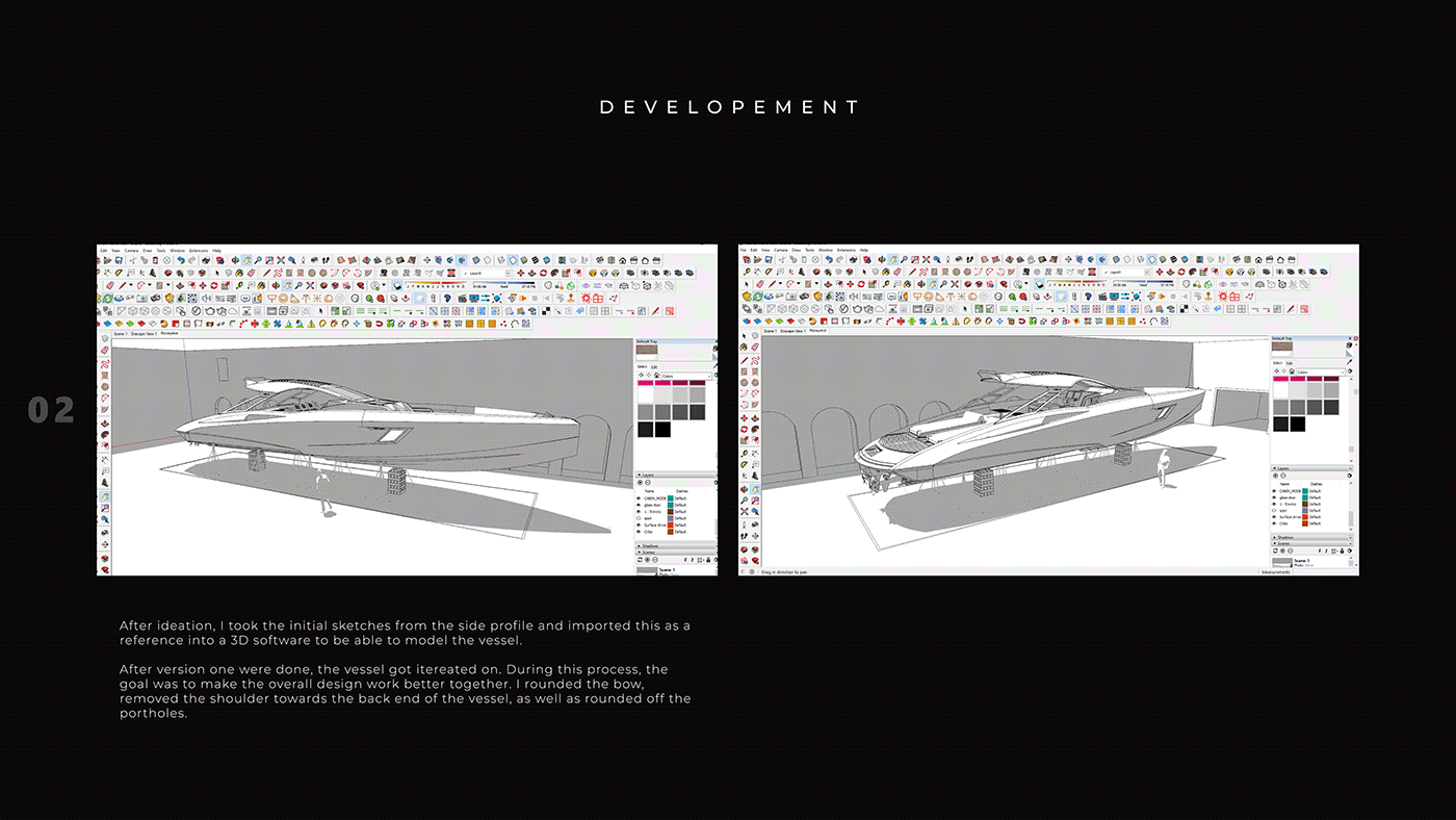 Vision V63，yacht，conceptual design，3d，