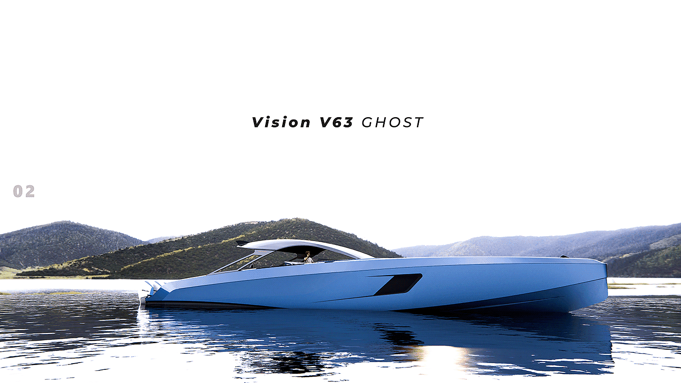 幻视 V63，游艇，概念设计，3d，