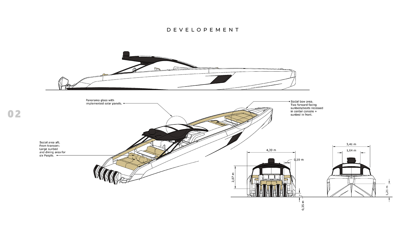 Vision V63，yacht，conceptual design，3d，