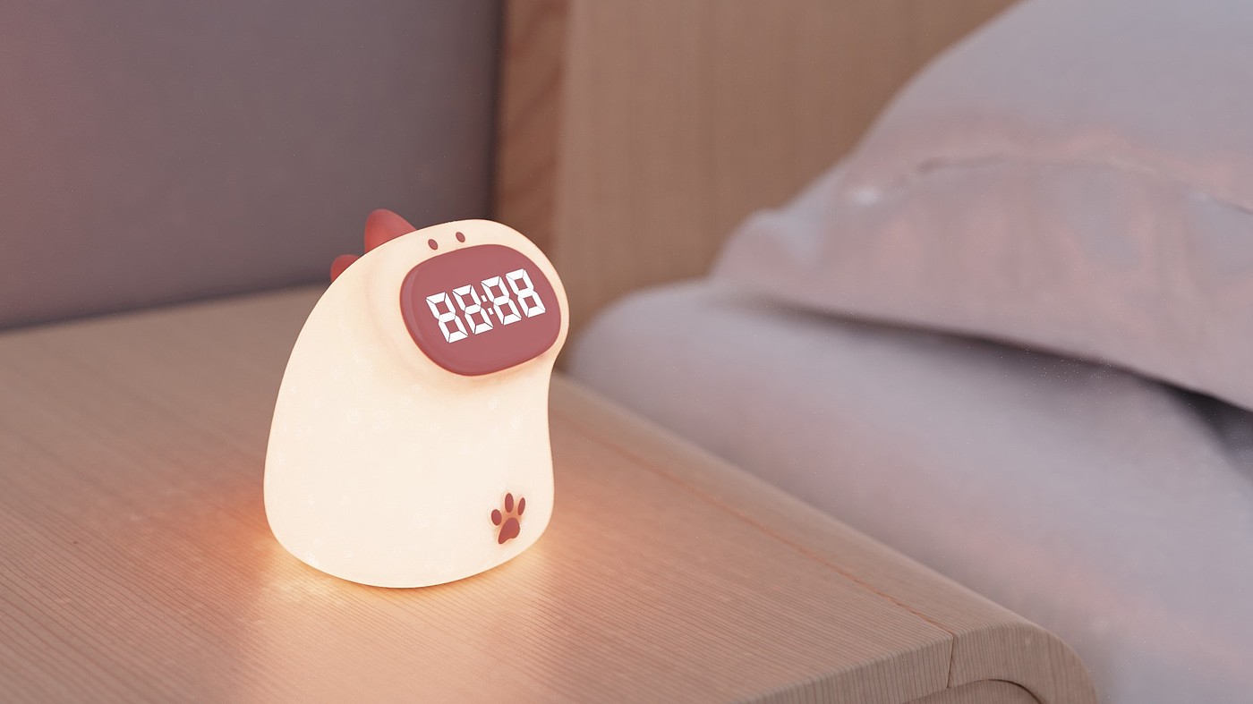 Night light，lovely，alarm clock，children，