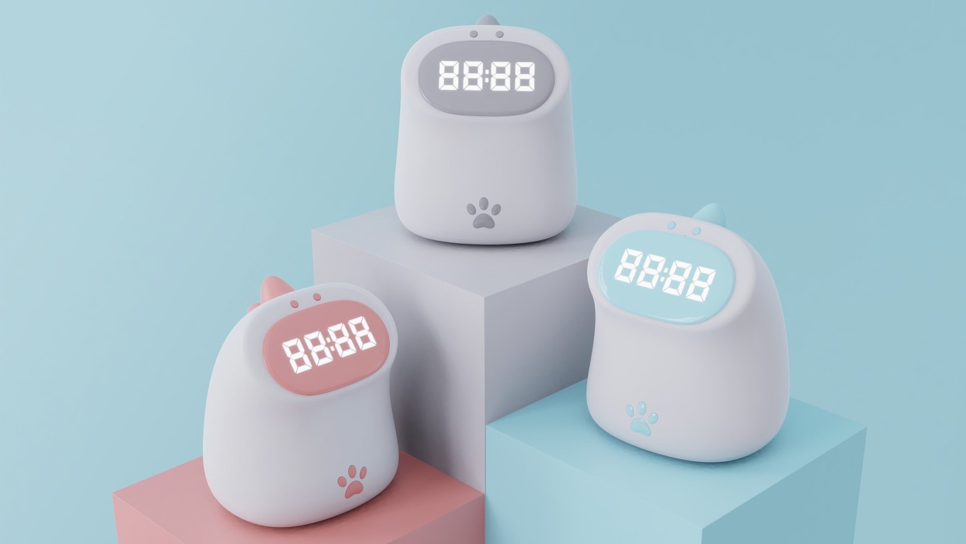 Night light，lovely，alarm clock，children，