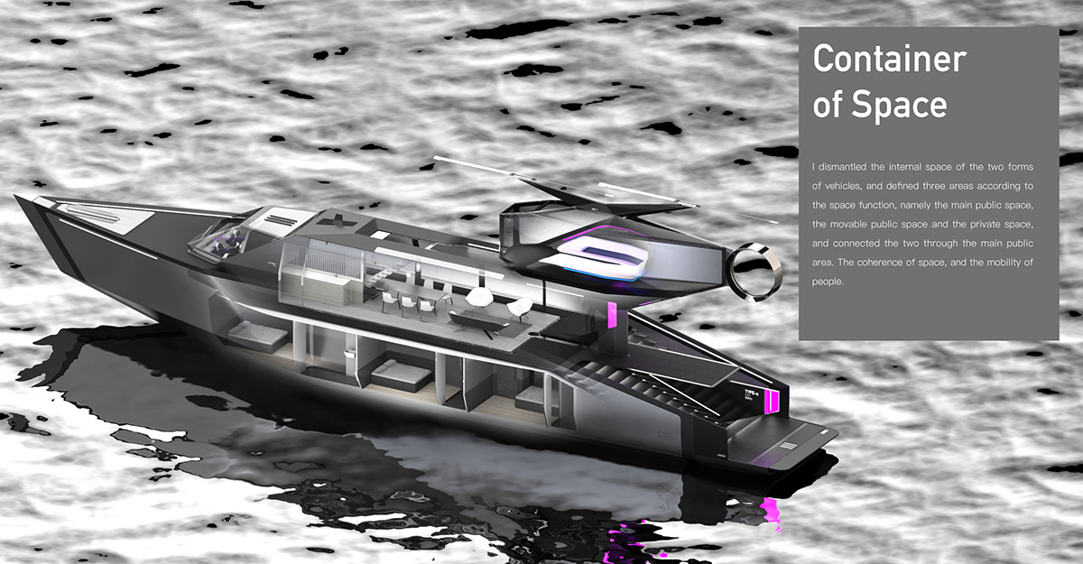 yacht，3D modeling，industrial design，ERIDANUS，