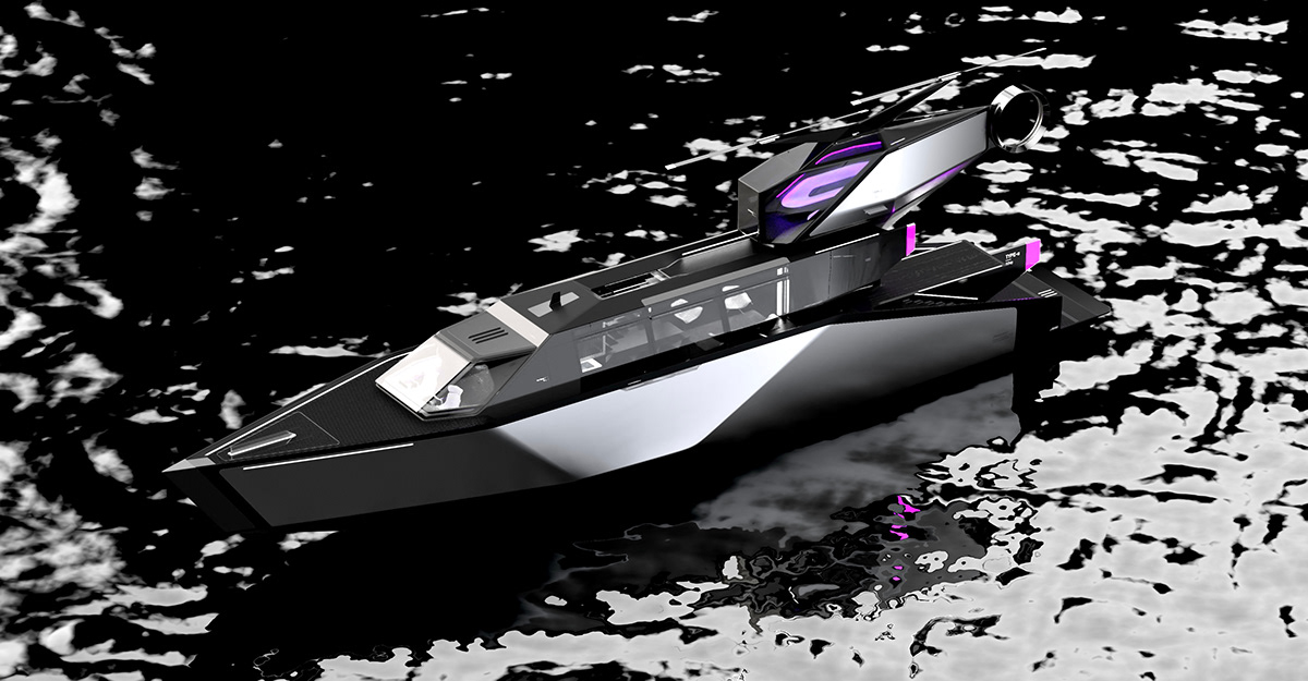 yacht，3D modeling，industrial design，ERIDANUS，