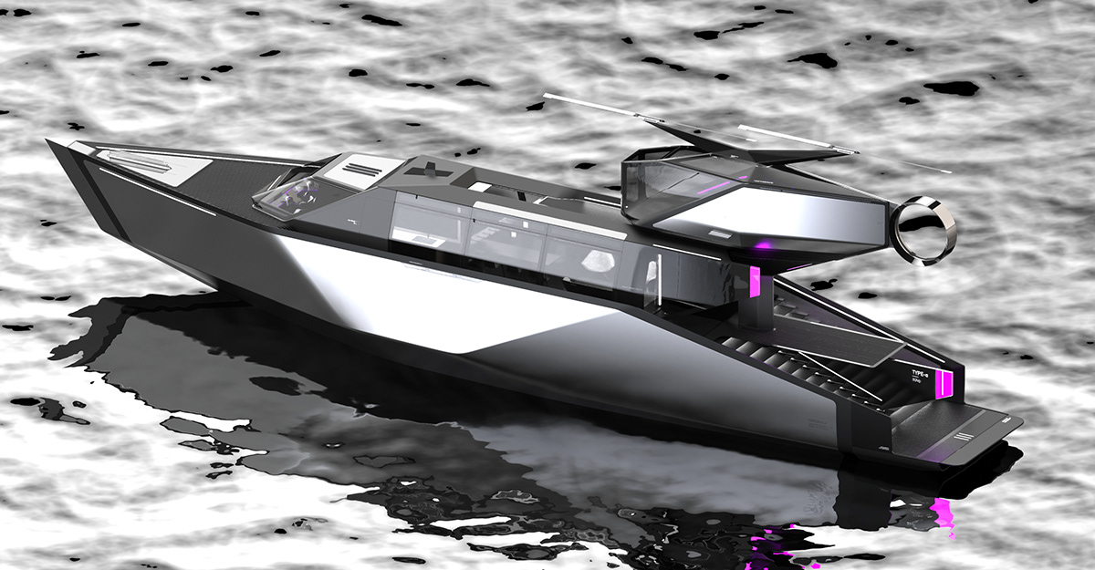 yacht，3D modeling，industrial design，ERIDANUS，