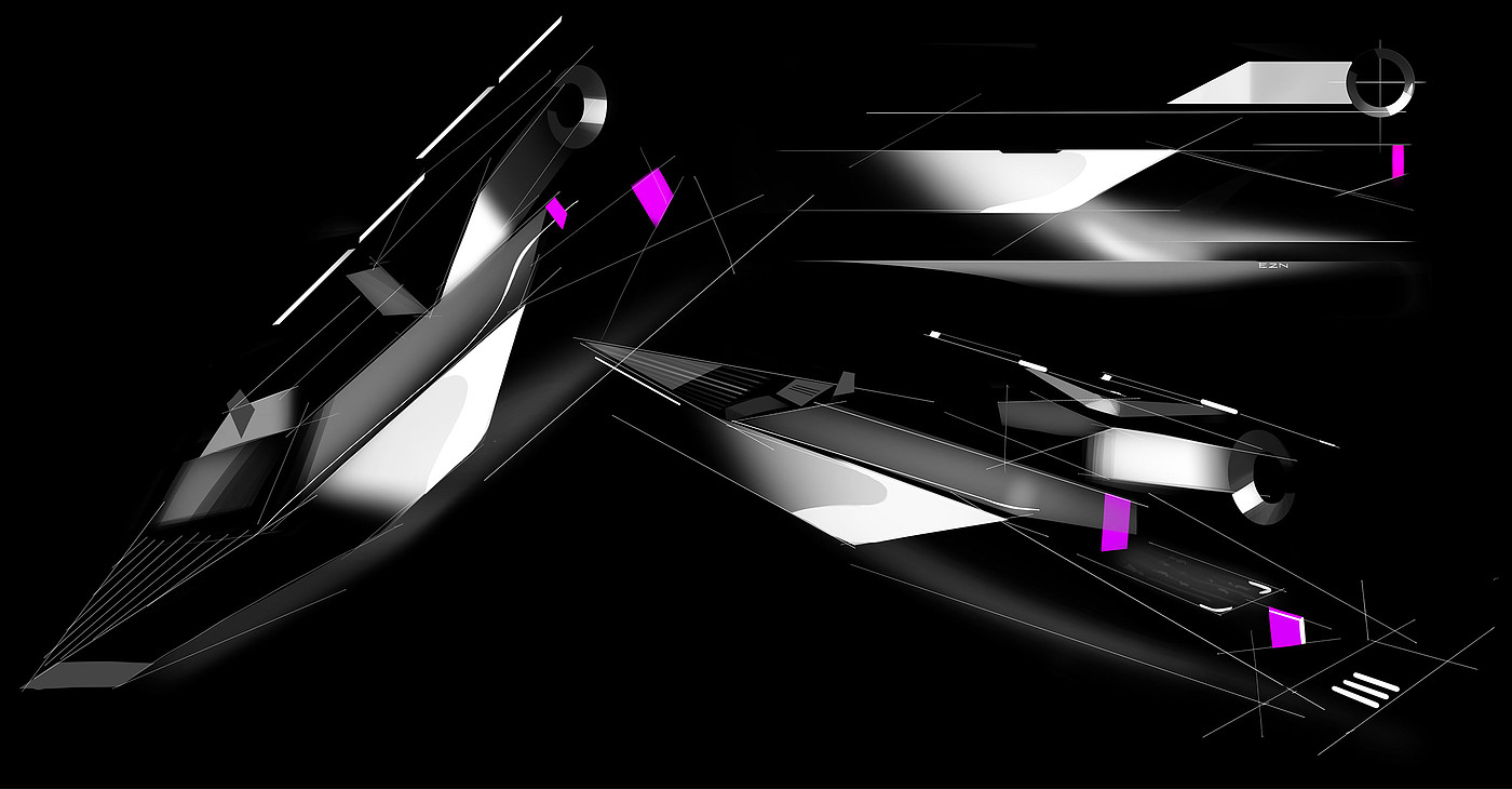 yacht，3D modeling，industrial design，ERIDANUS，