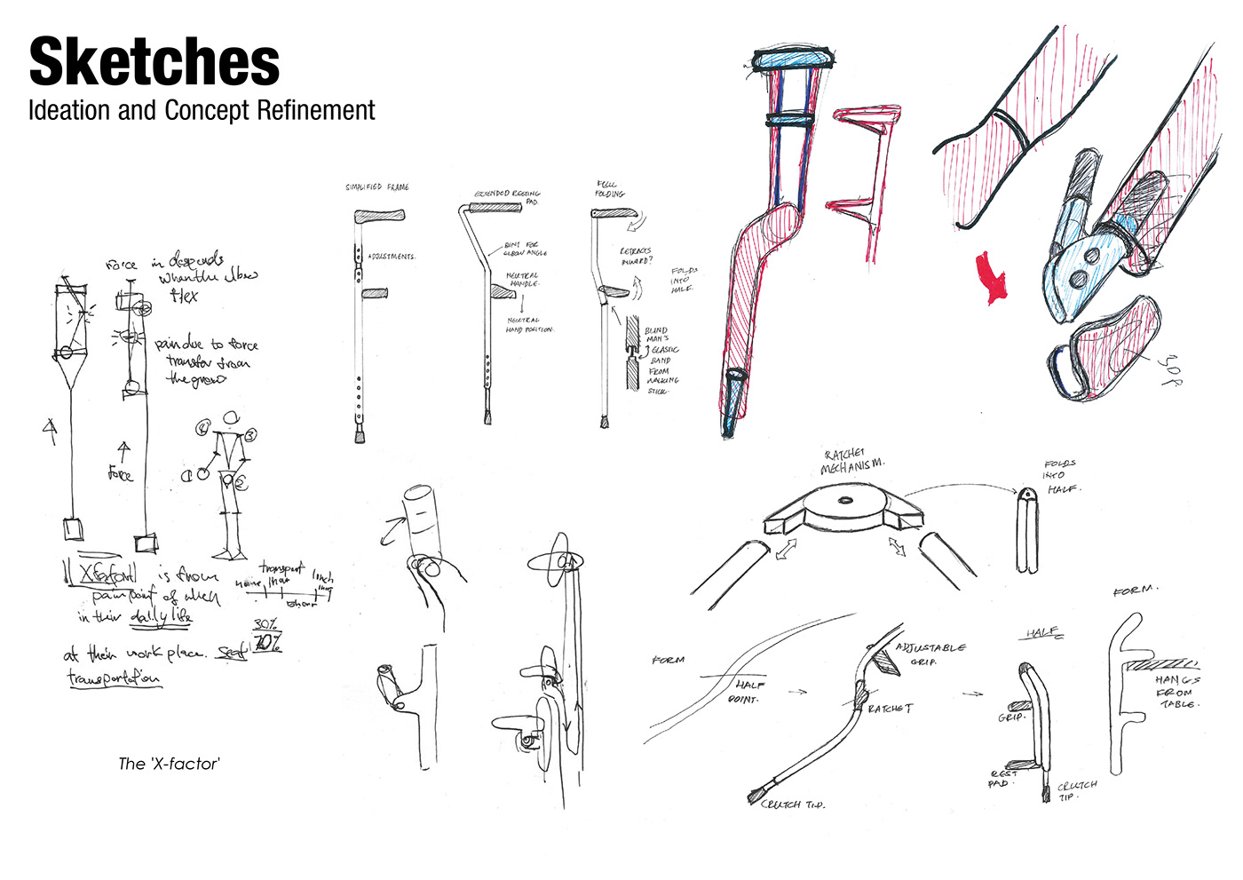 Foldable，a cane，conceptual design，Foldpakt，healthy，
