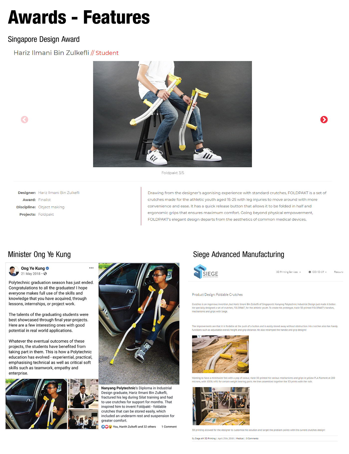 Foldable，a cane，conceptual design，Foldpakt，healthy，