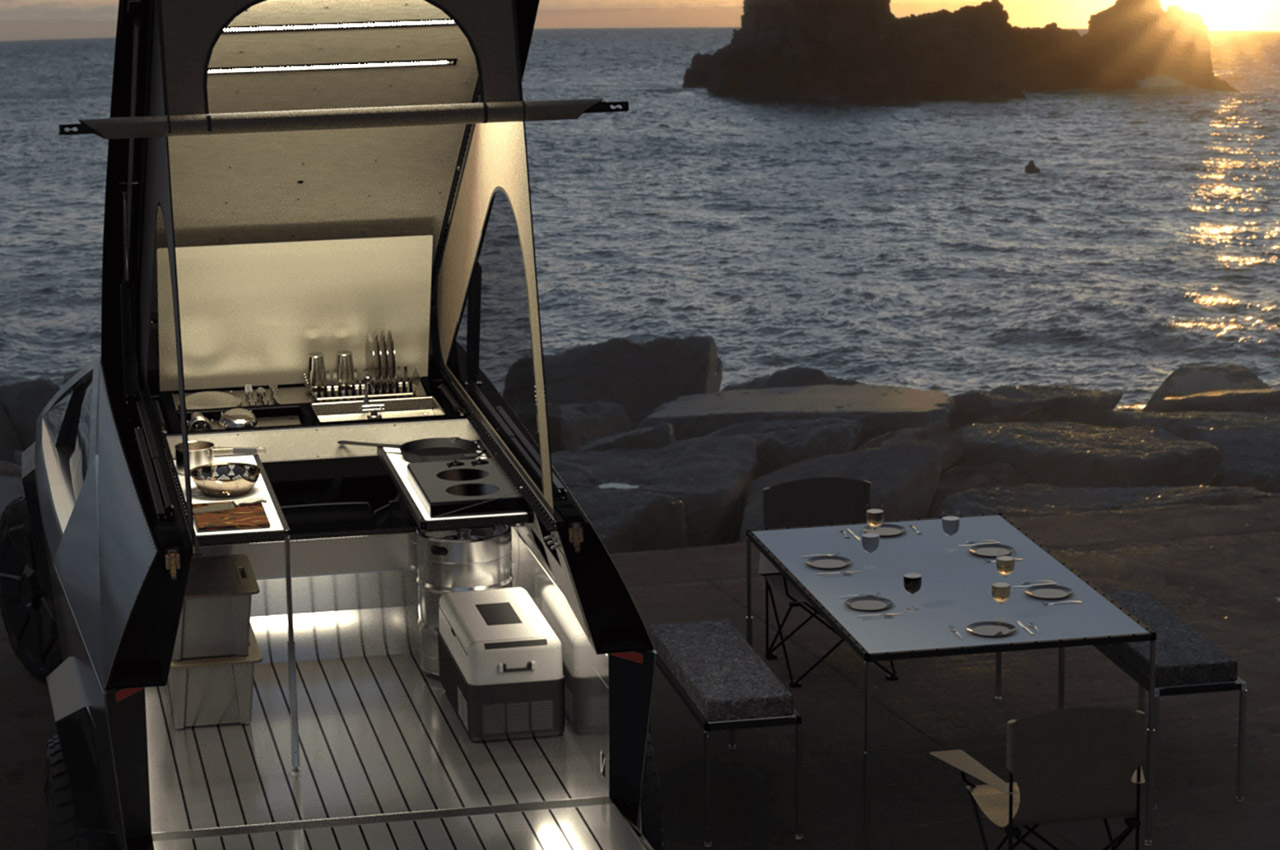 Cybertruck，Travel camper，Space grade materials，Cybecamper，lovers，Tesla，