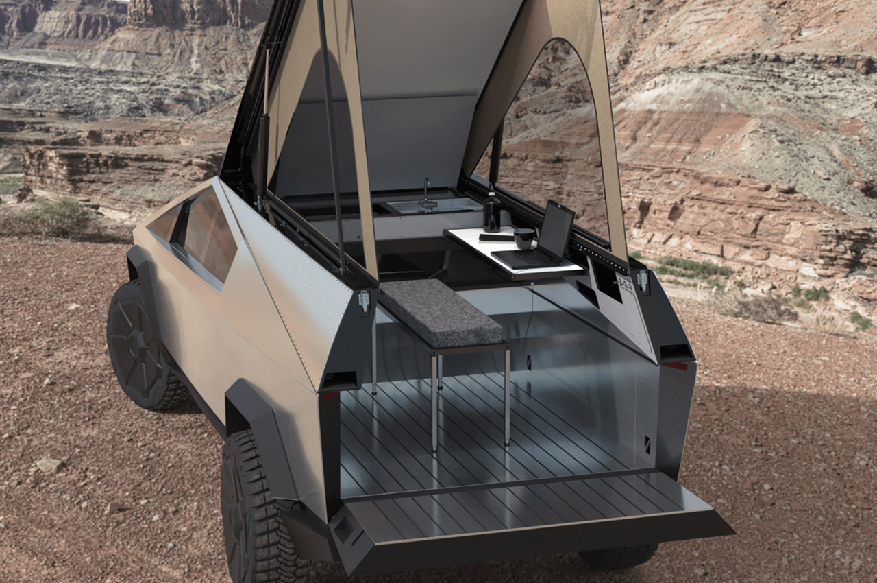 Cybertruck，Travel camper，Space grade materials，Cybecamper，lovers，Tesla，