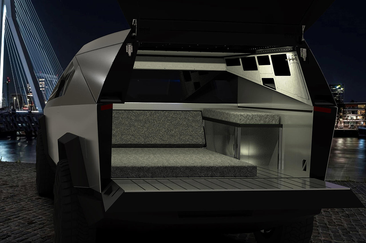 Cybertruck，Travel camper，Space grade materials，Cybecamper，lovers，Tesla，