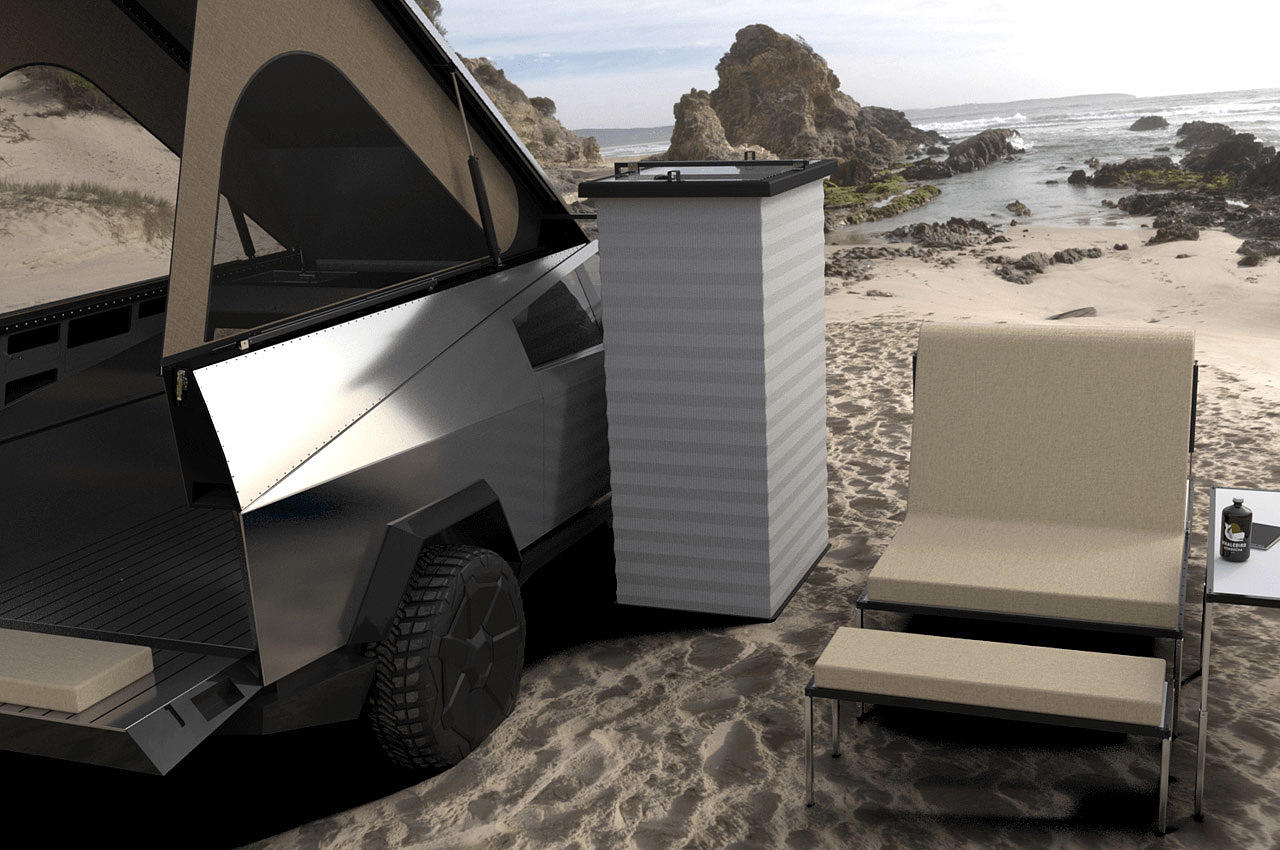 Cybertruck，Travel camper，Space grade materials，Cybecamper，lovers，Tesla，