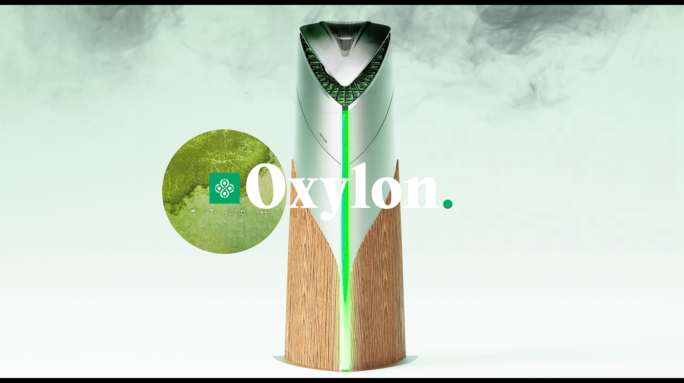 air cleaner，product design，3D visualization，Natural inspiration，Render，