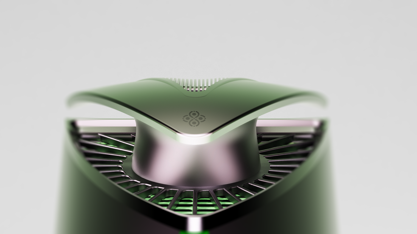 air cleaner，product design，3D visualization，Natural inspiration，Render，