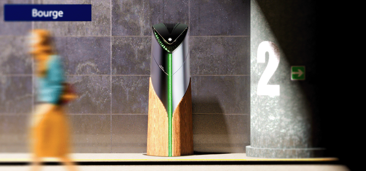 air cleaner，product design，3D visualization，Natural inspiration，Render，