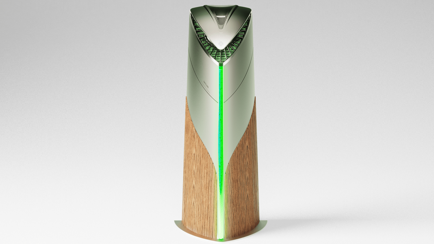 air cleaner，product design，3D visualization，Natural inspiration，Render，