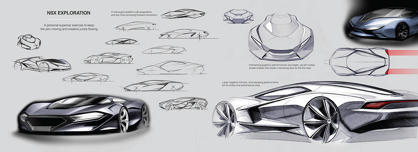 Honda，3d，concept，Automobile design，