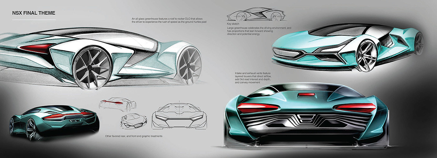 Honda，3d，concept，Automobile design，