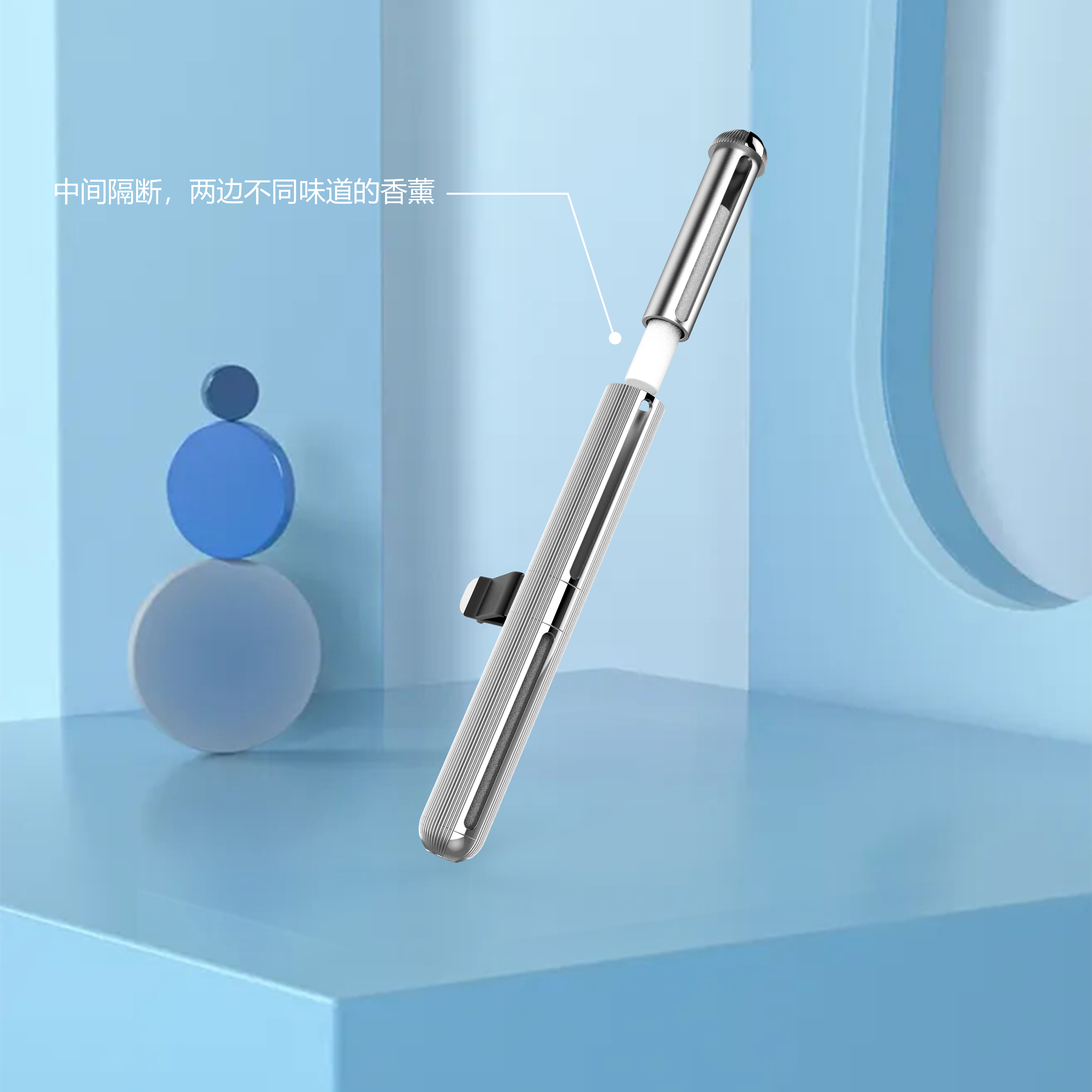 Car aromatherapy with two scents，