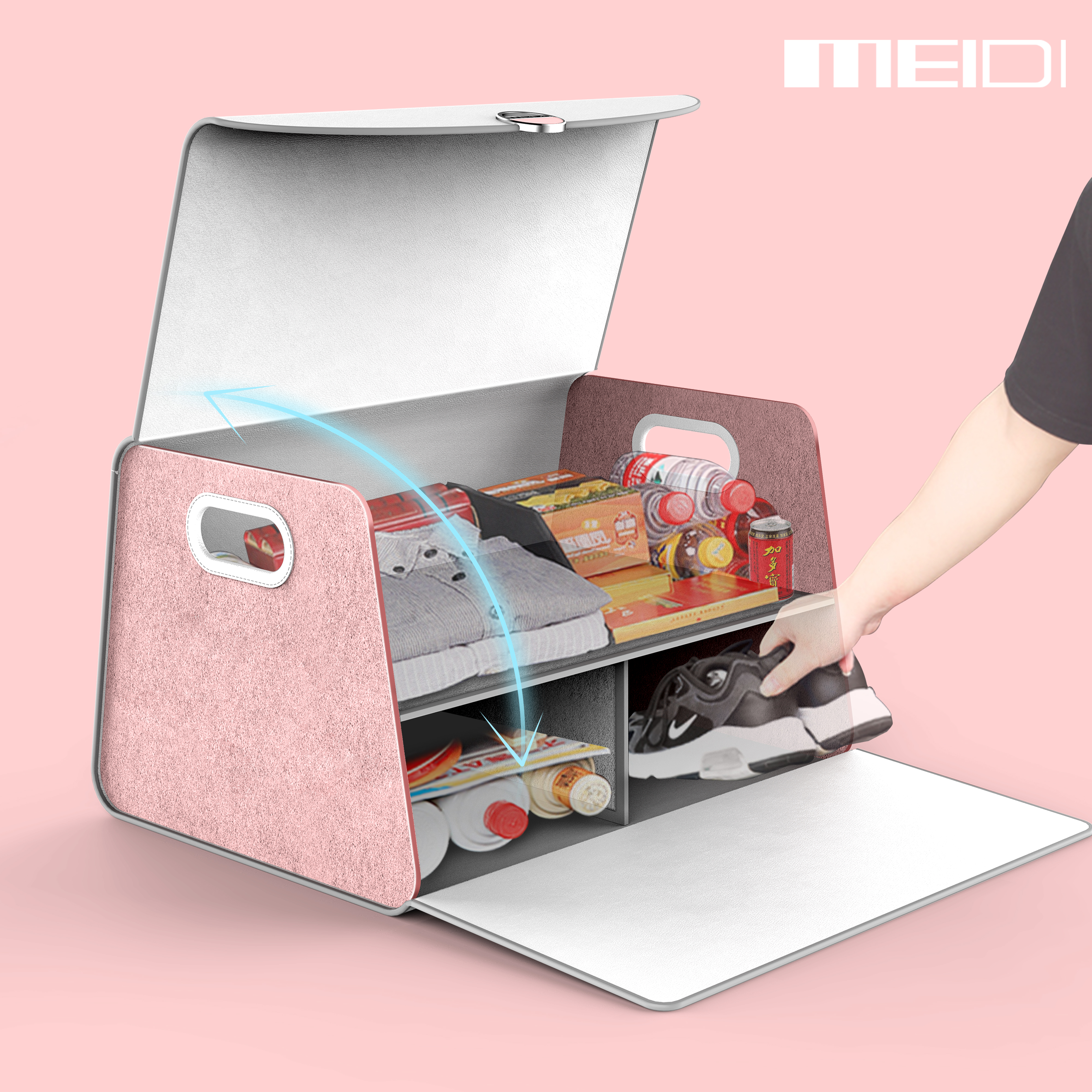 Meidi brand, car storage box design，