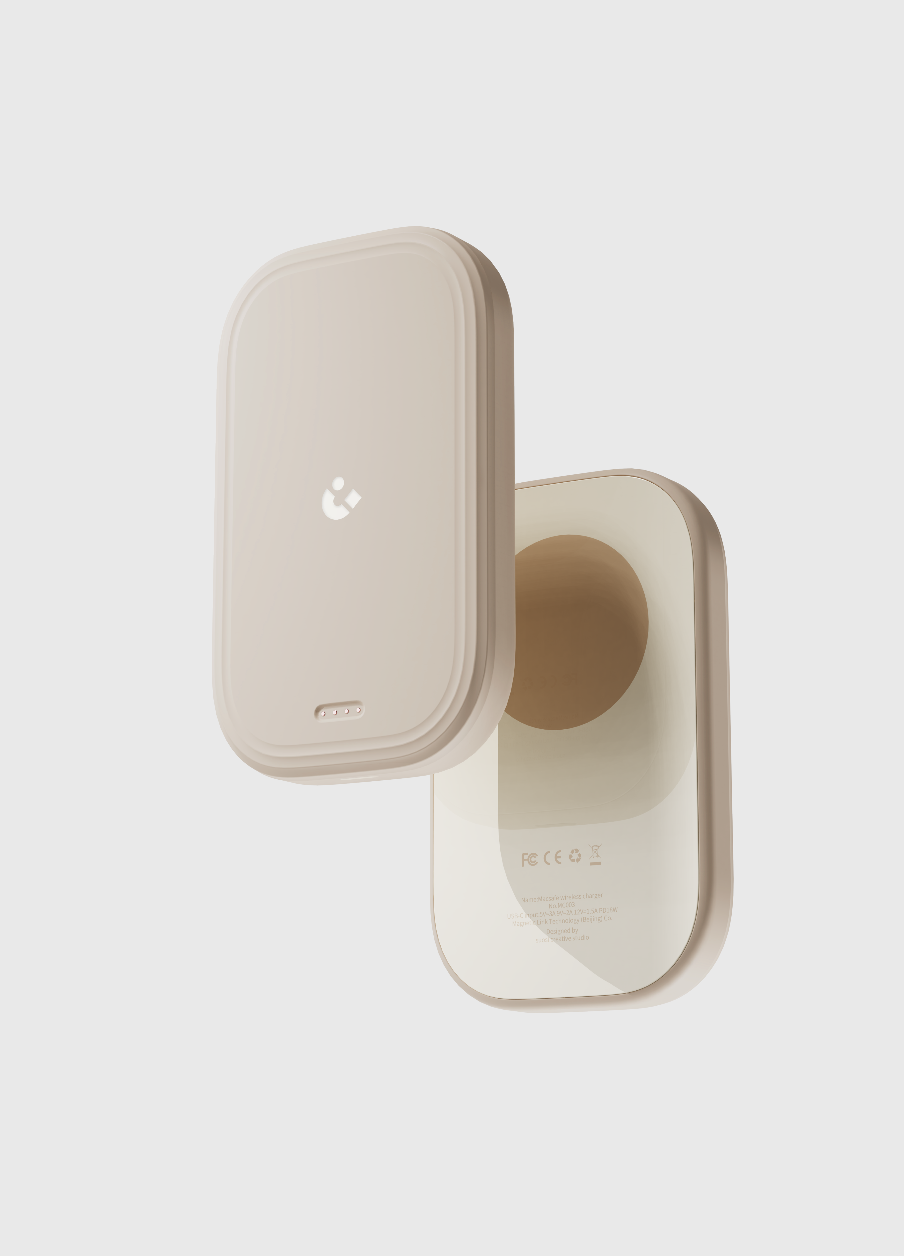 Thought design，3C products，portable battery，Wireless charging，