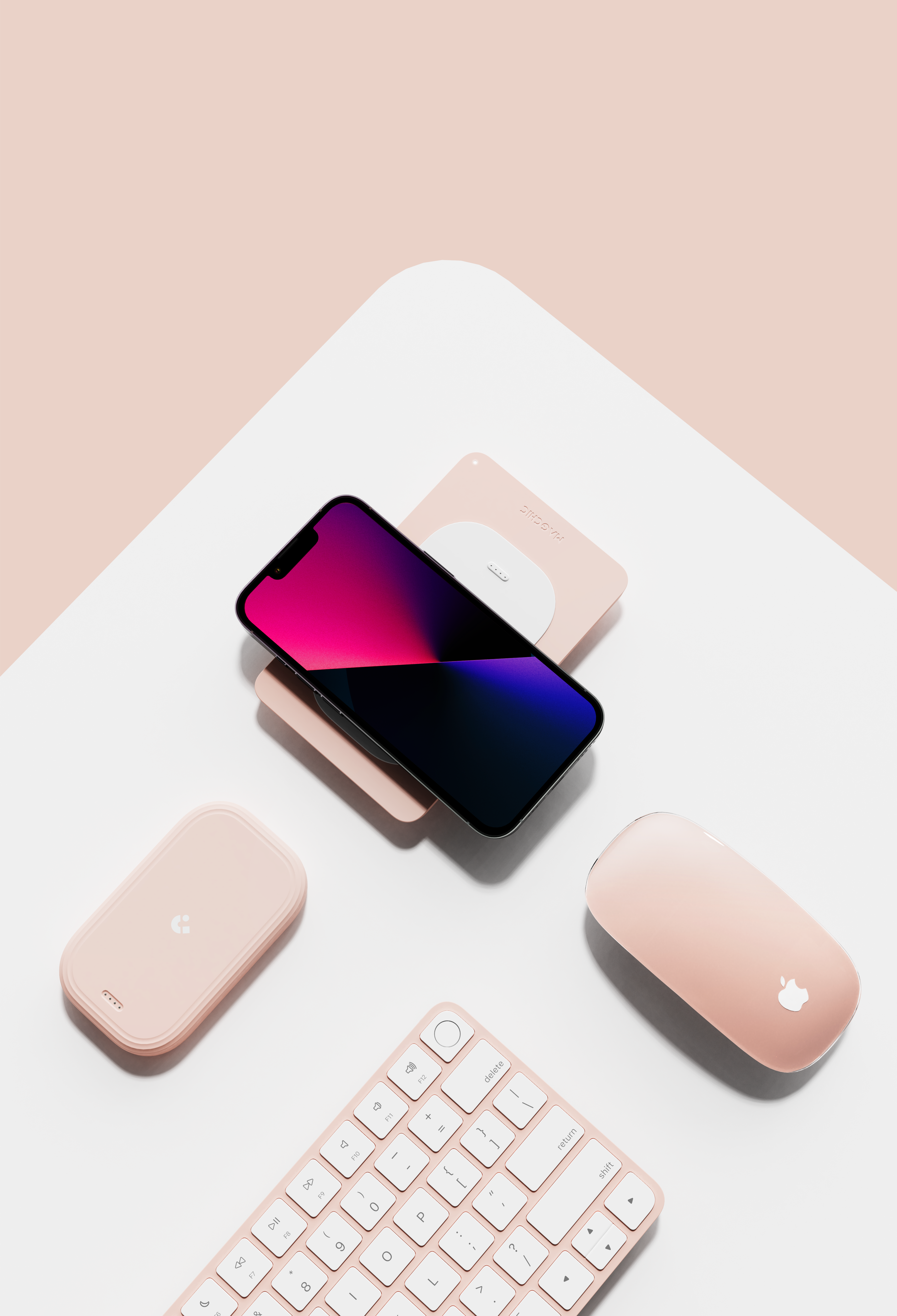 Thought design，3C products，portable battery，Wireless charging，