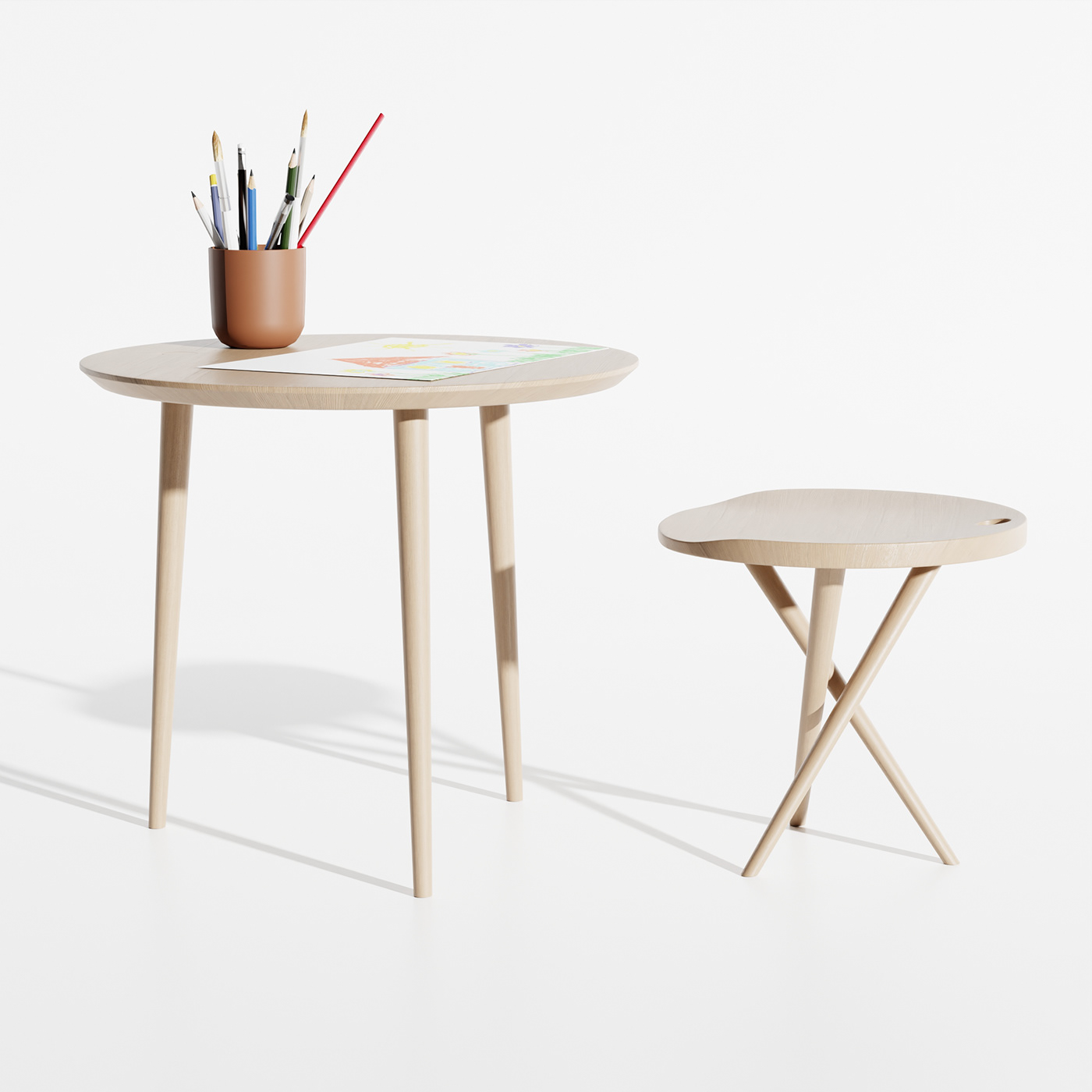 BLENDER，Table，furniture，product design，Minimalism，